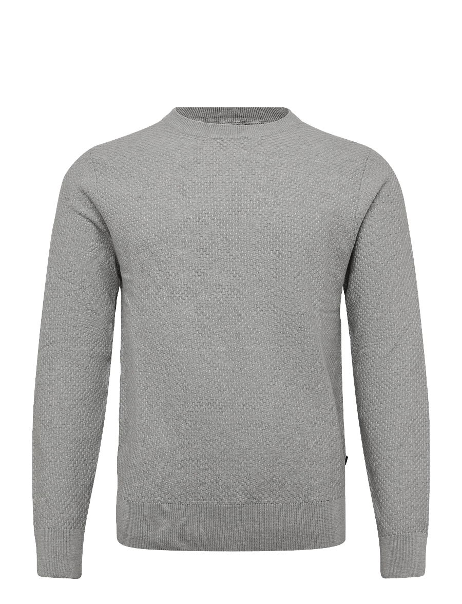 J. Lindeberg - M COTTON STRUCTURE SWEATER - rund hals - light grey melange - 0