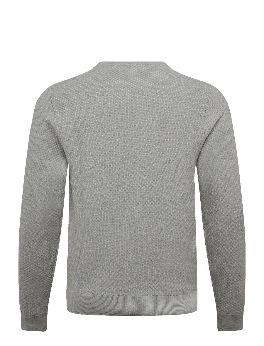 J. Lindeberg - M COTTON STRUCTURE SWEATER - rund hals - light grey melange - 1