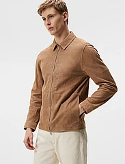 J. Lindeberg - Jonah perfor Suede overshirt - tiger brown - 2