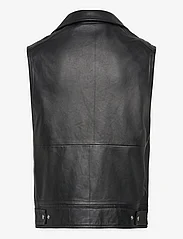 J. Lindeberg - Barrett Leather Biker Vest - spring jackets - black - 1