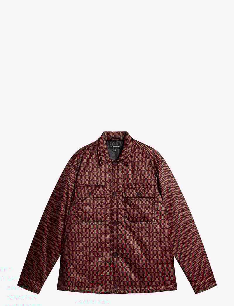 J. Lindeberg - Nile padded Print Overshirt - osta olukorra järgi - monk geo black - 1