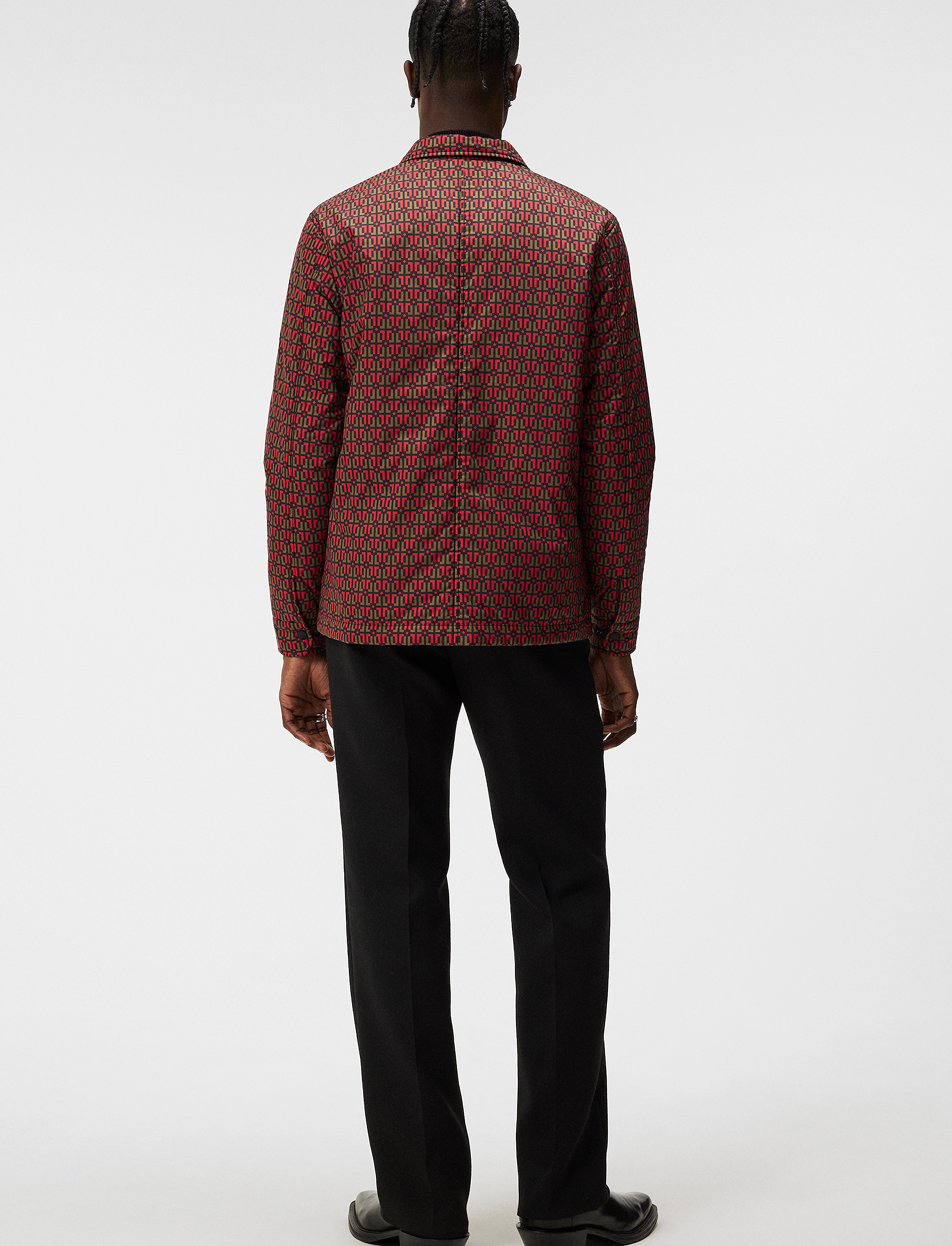 J. Lindeberg - Nile padded Print Overshirt - overskjorter - monk geo black - 2