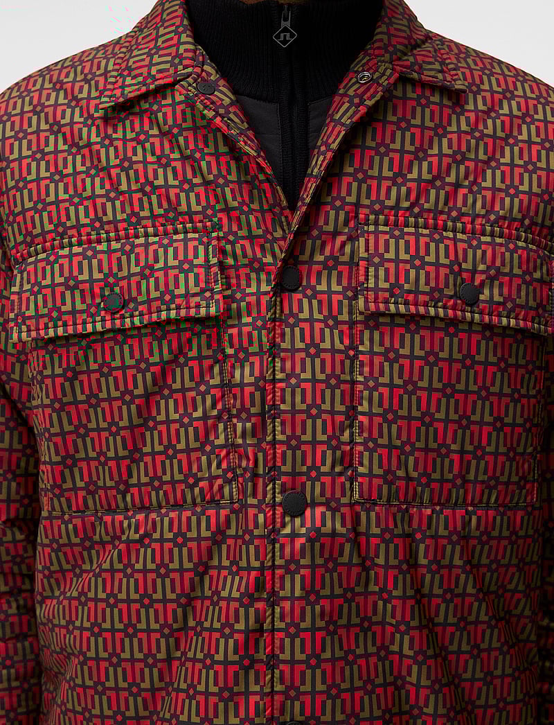 J. Lindeberg - Nile padded Print Overshirt - osta olukorra järgi - monk geo black - 5