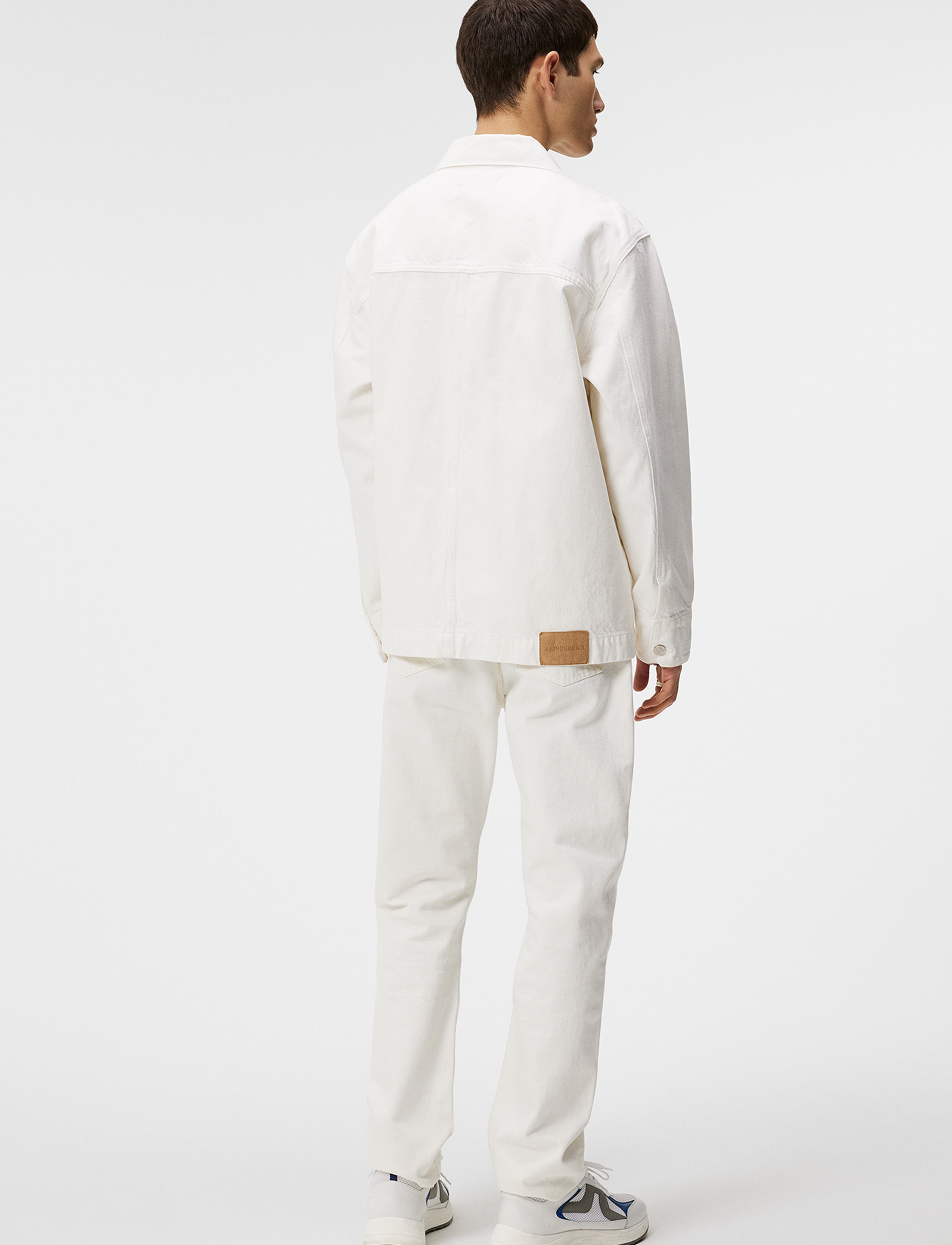 J. Lindeberg - Hunt Ecru Denim Overshirt - cloud white - 3