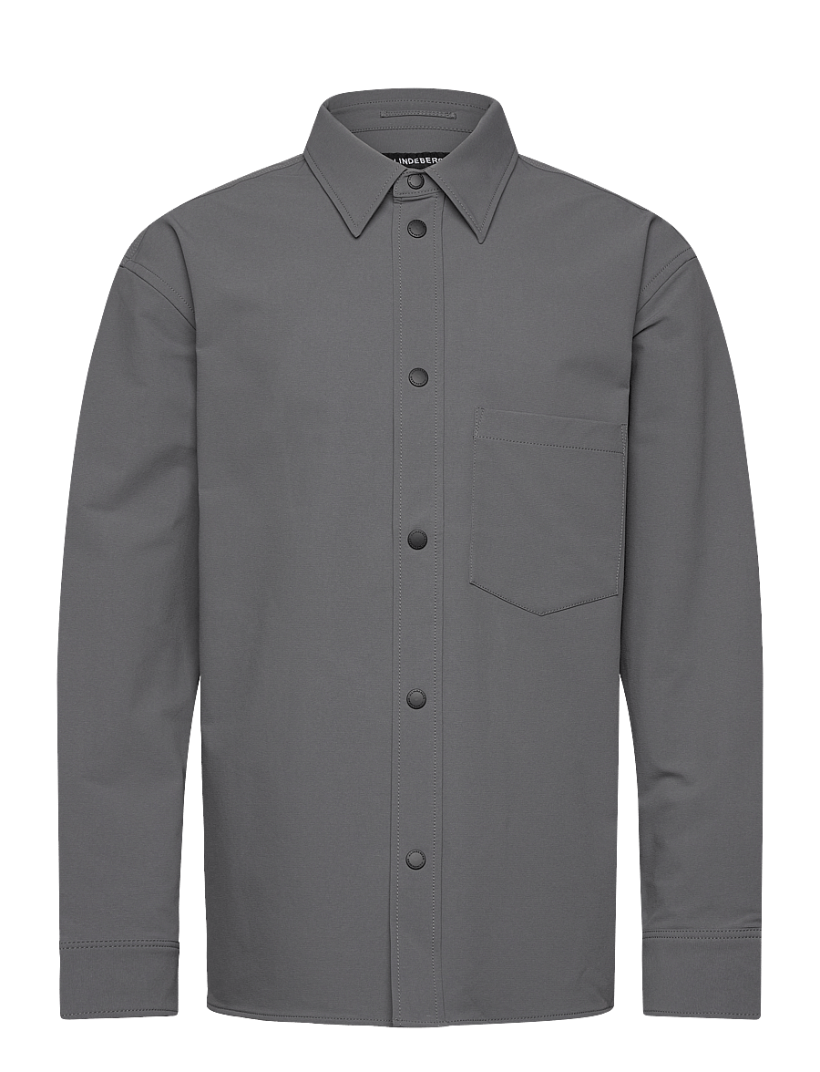 J. Lindeberg - Howard Tech Fleece Overshirt - overshirts - lava smoke - 1