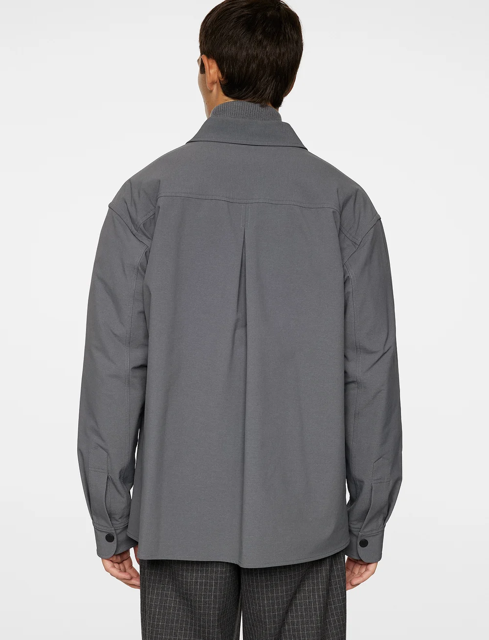 J. Lindeberg - Howard Tech Fleece Overshirt - shop by occasion - lava smoke - 3