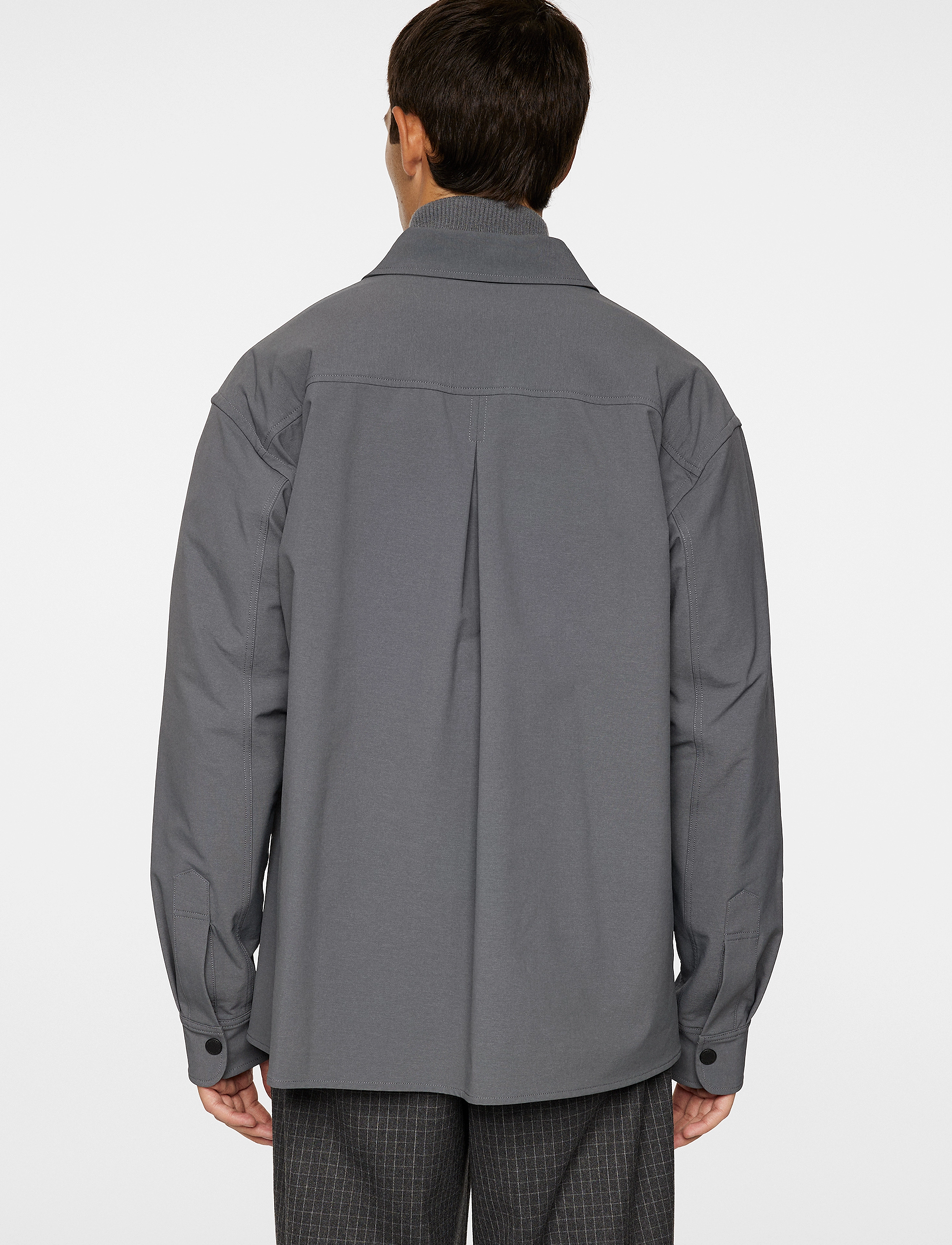 J. Lindeberg - Howard Tech Fleece Overshirt - overshirts - lava smoke - 3