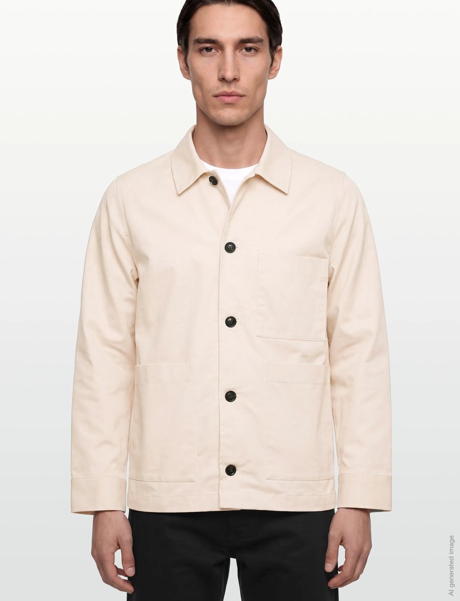 J. Lindeberg - Easton Workwear Overshirt - overshirts - moonbeam - 3