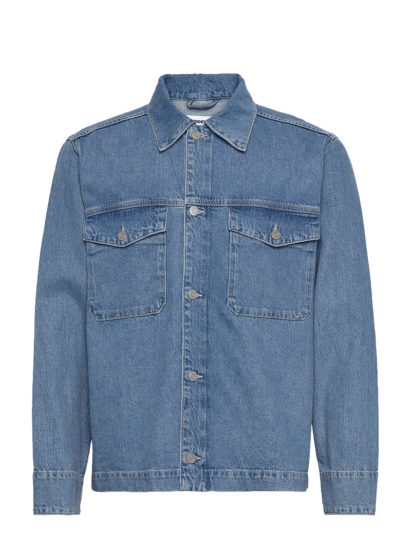 J. Lindeberg - Hunt Washed Denim Overshirt - overshirts - light blue - 1