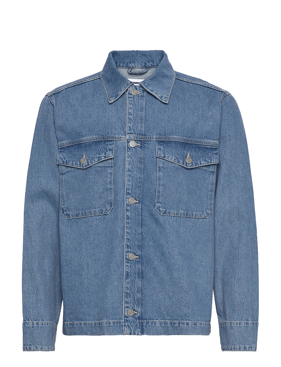 J. Lindeberg - Hunt Washed Denim Overshirt - overshirts - light blue - 1