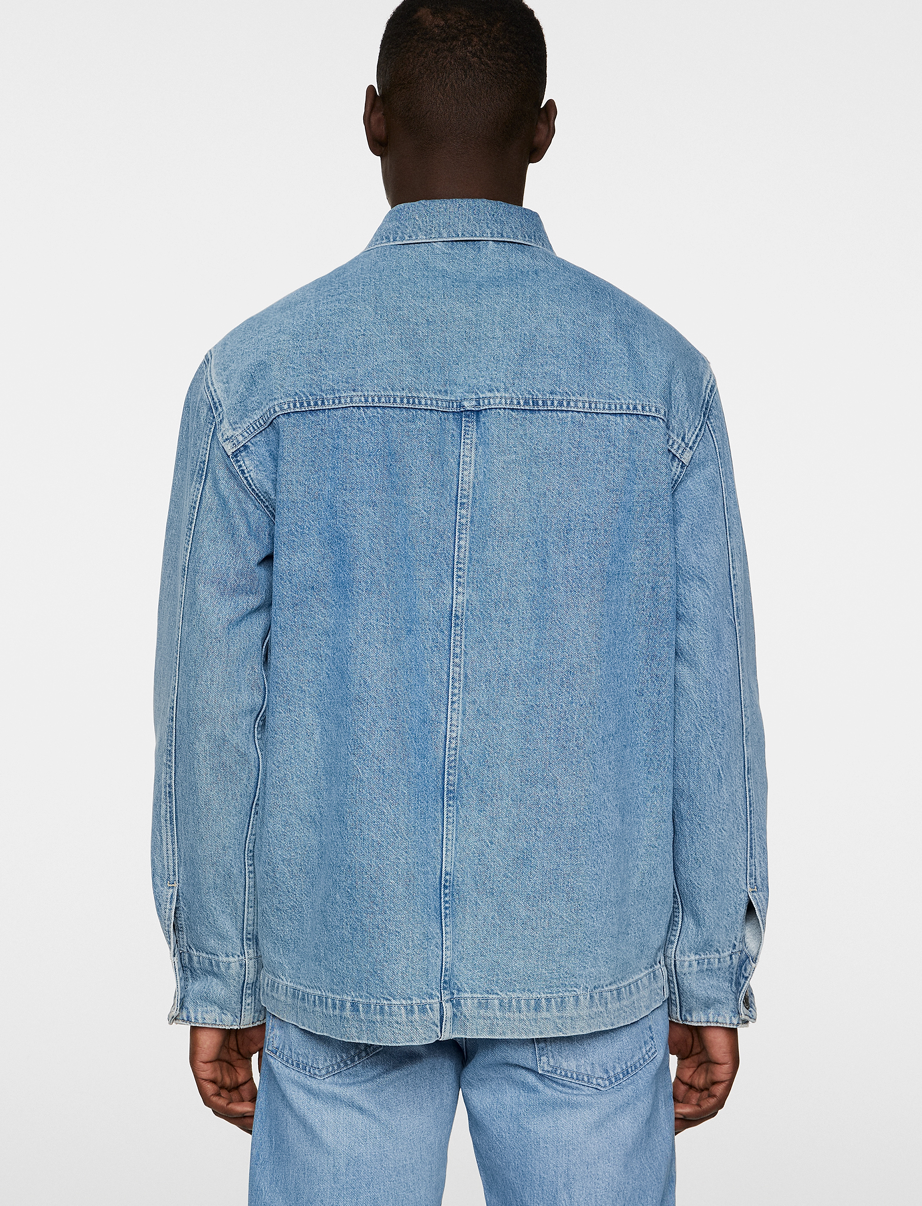J. Lindeberg - Hunt Washed Denim Overshirt - overshirts - light blue - 3