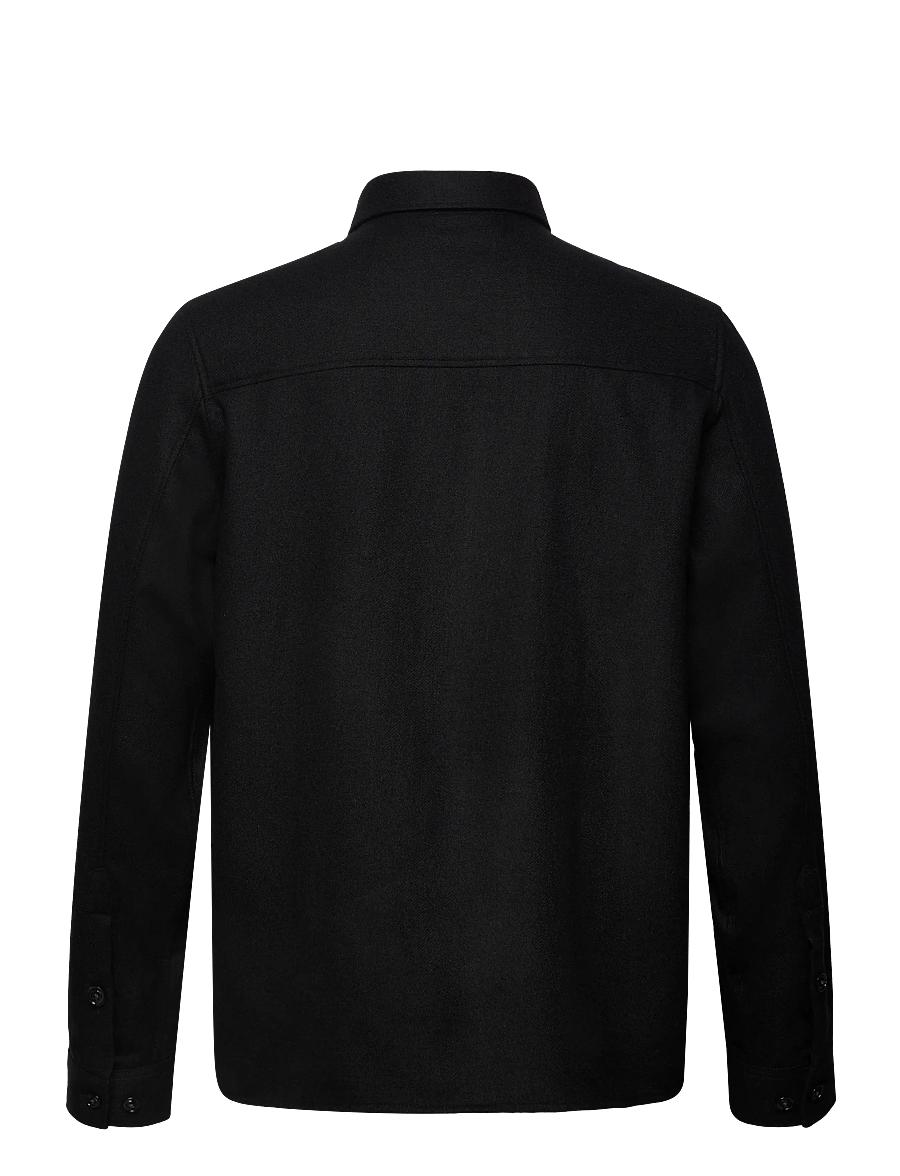 J. Lindeberg - Flat Wool Overshirt - Überhemden - black - 2