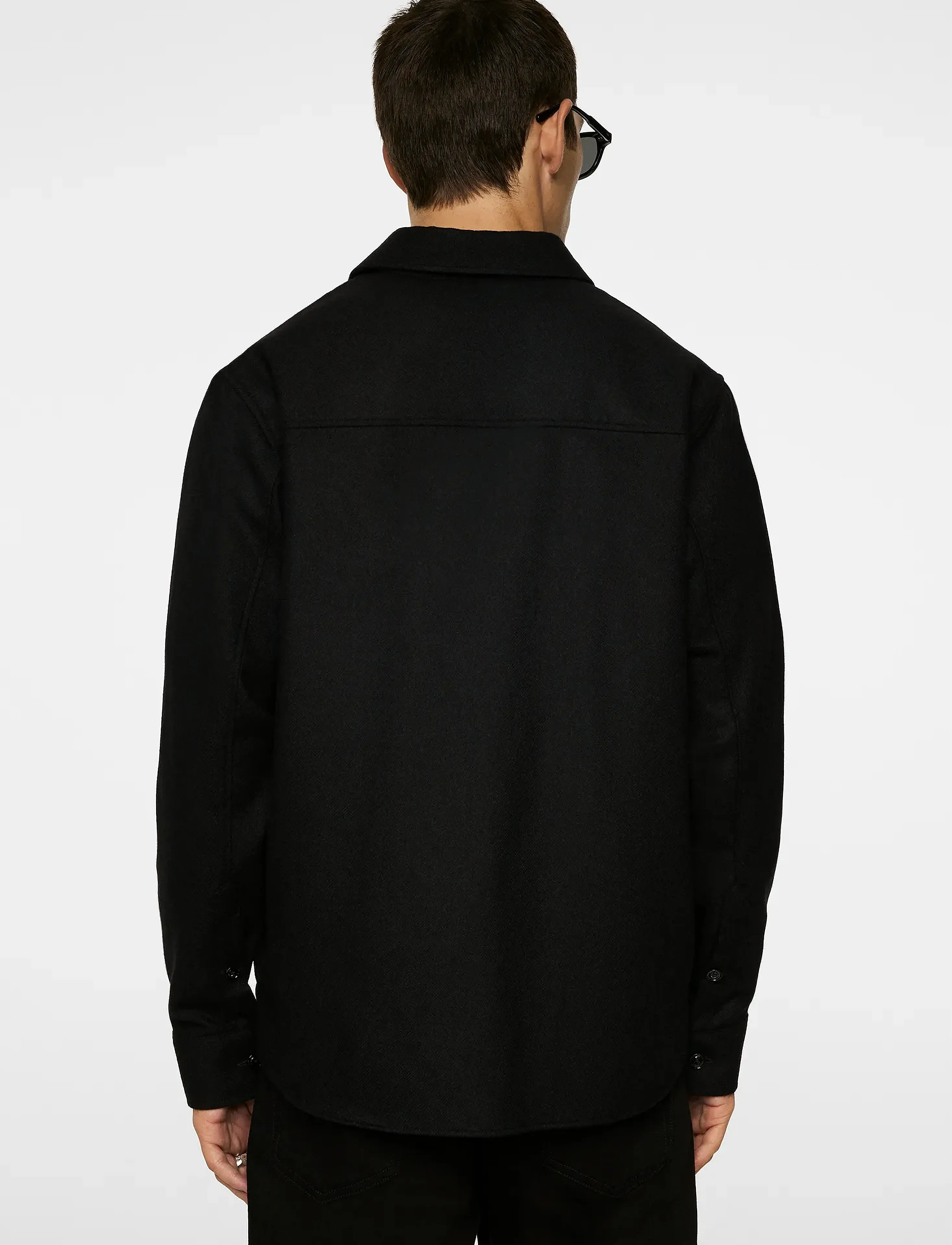 J. Lindeberg - Flat Wool Overshirt - overshirts - black - 3