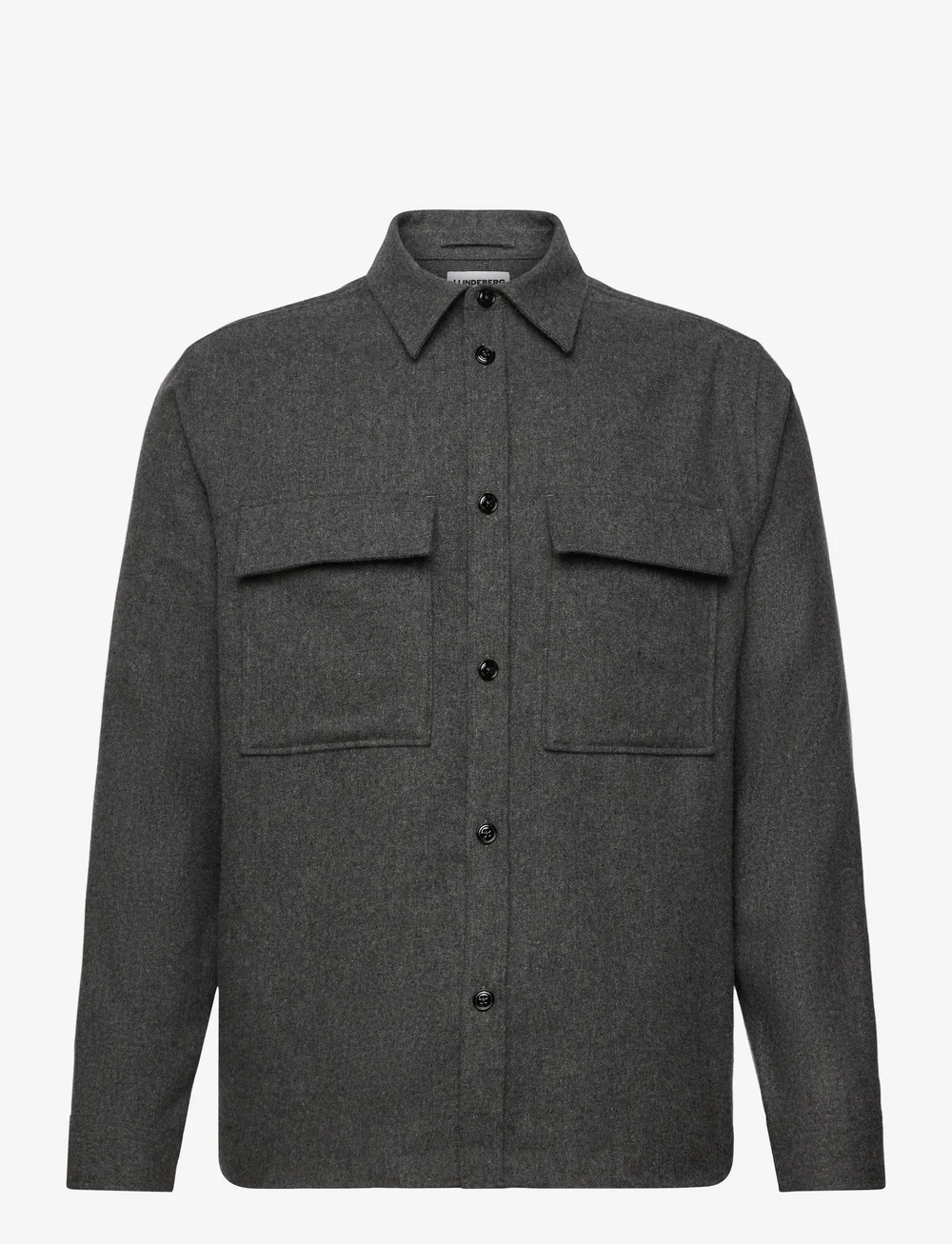 J. Lindeberg - Flat Wool Overshirt - osta olukorra järgi - dark grey melange - 1