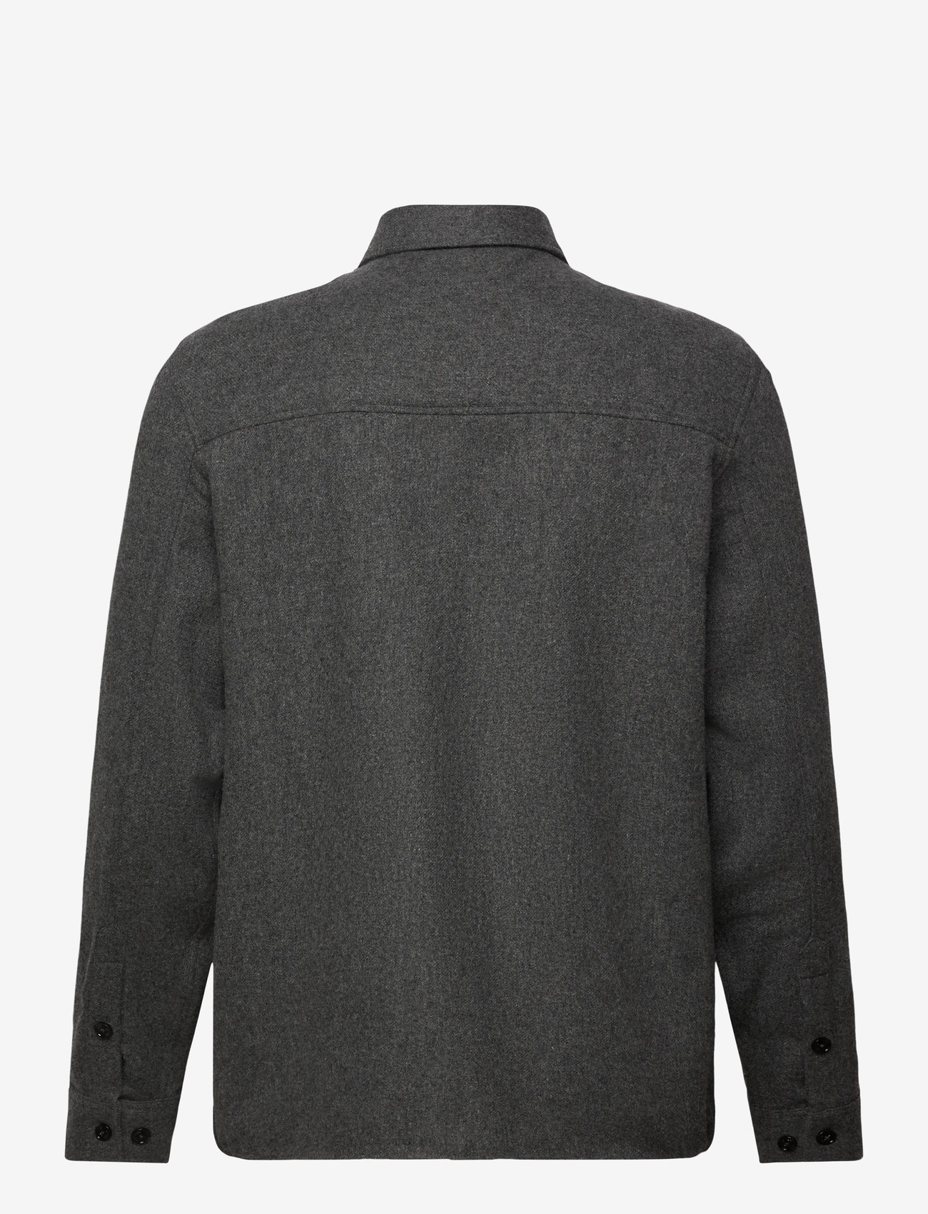 J. Lindeberg - Flat Wool Overshirt - shoppa efter tillfälle - dark grey melange - 2