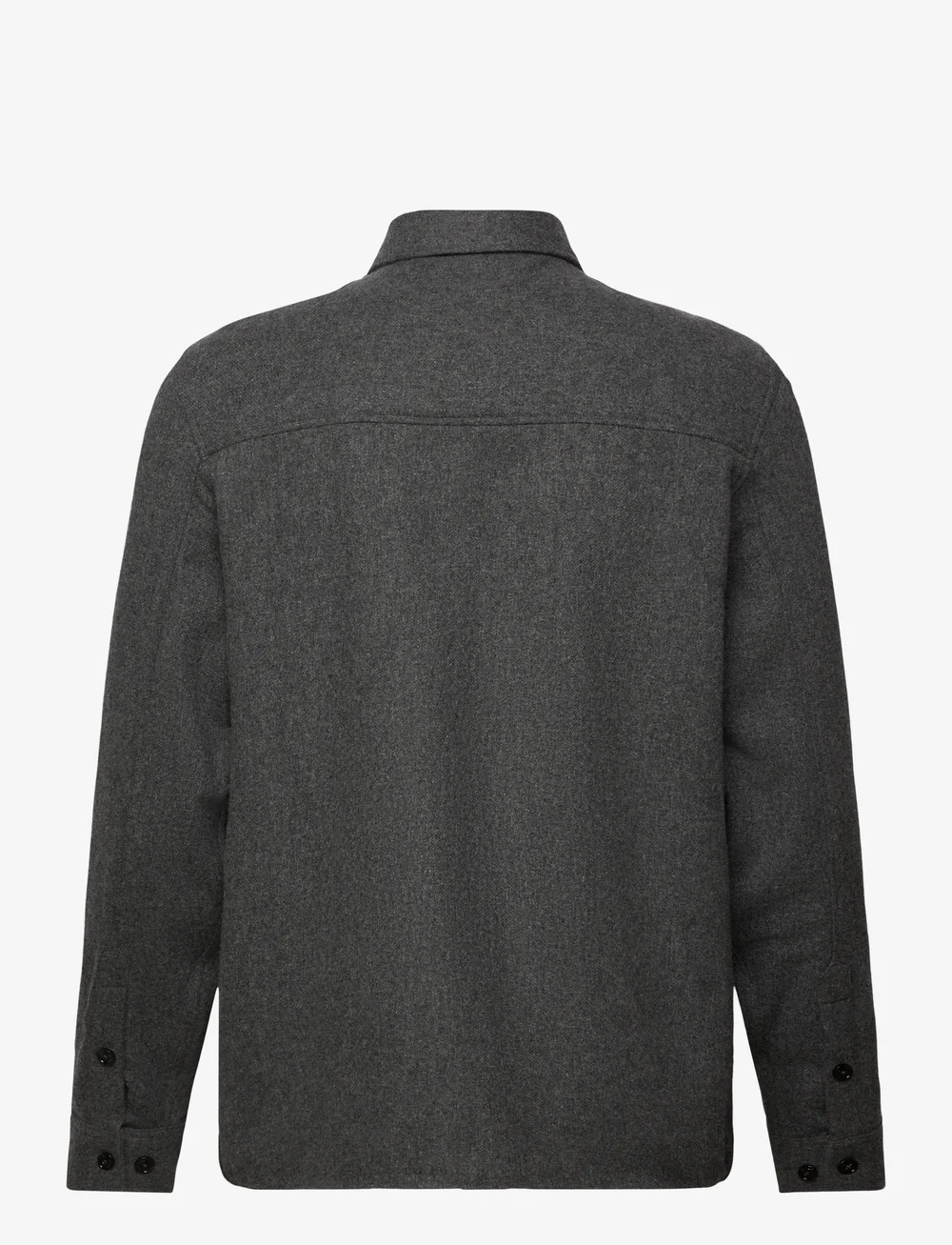 J. Lindeberg - Flat Wool Overshirt - osta olukorra järgi - dark grey melange - 2
