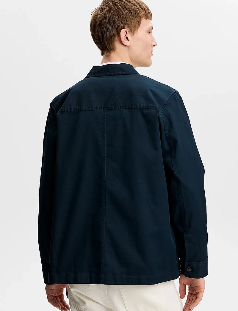 J. Lindeberg - Easton Cotton Overshirt - tunna jackor - jl navy - 2
