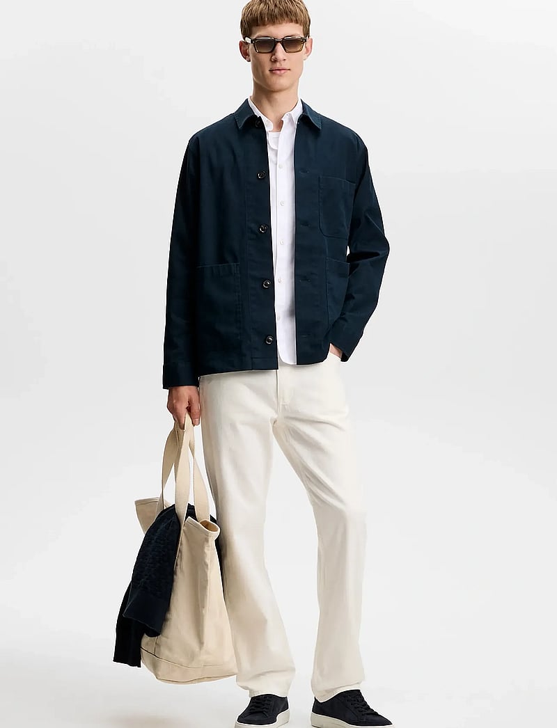 J. Lindeberg - Easton Cotton Overshirt - tunna jackor - jl navy - 3