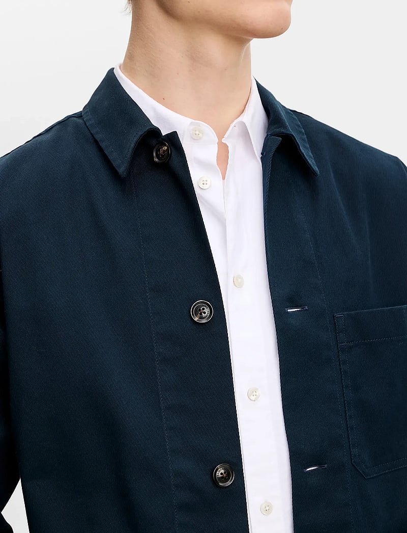 J. Lindeberg - Easton Cotton Overshirt - tunna jackor - jl navy - 4