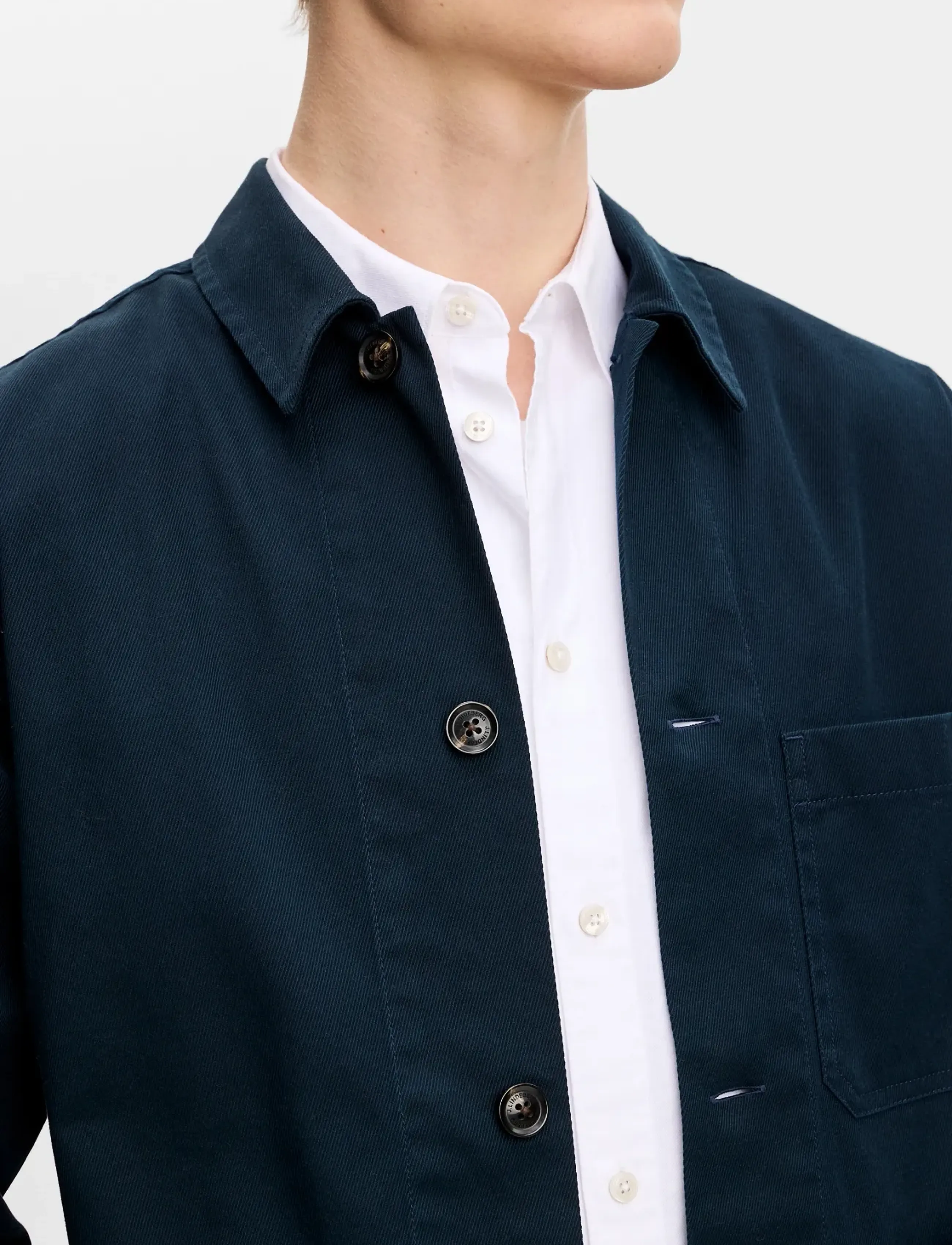 J. Lindeberg - Easton Cotton Overshirt - light jackets - jl navy - 4