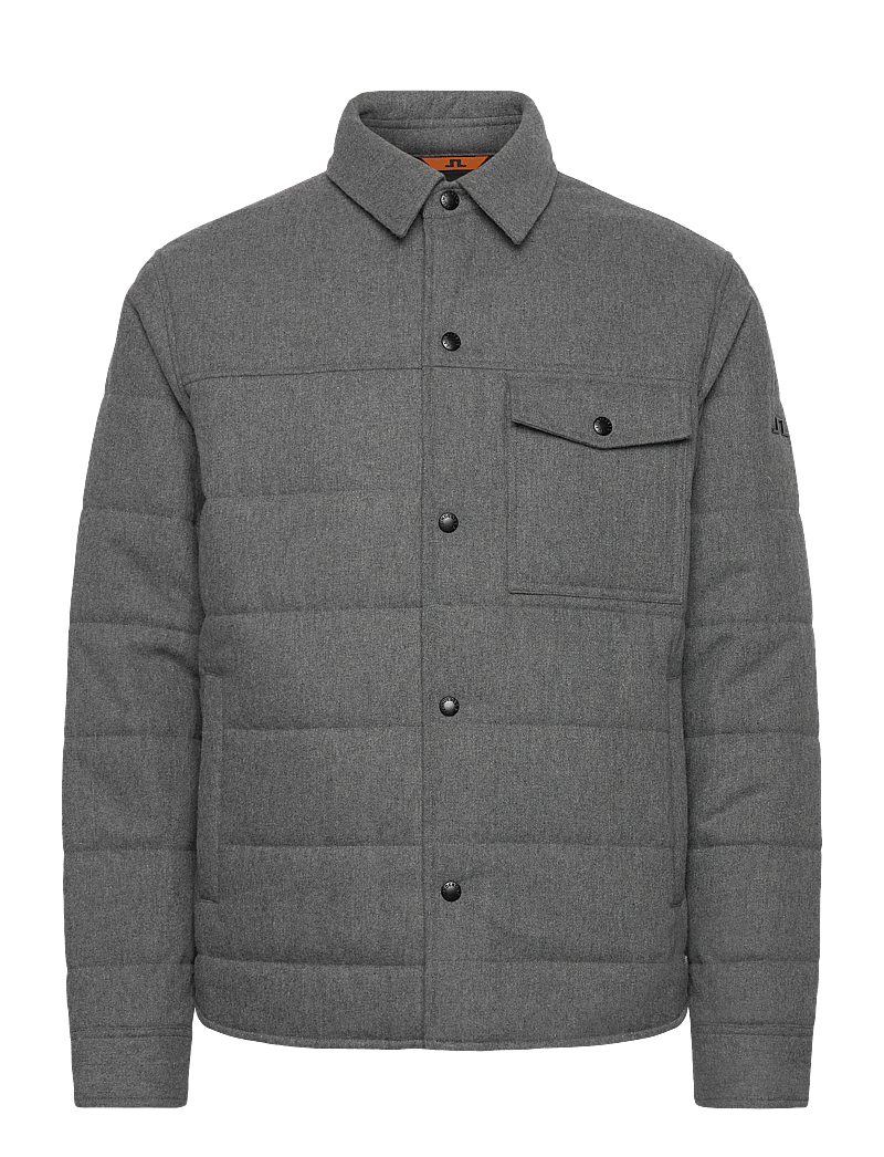 J. Lindeberg - Nelson Padded quilt overshirt - forede jakker - dark grey melange - 1