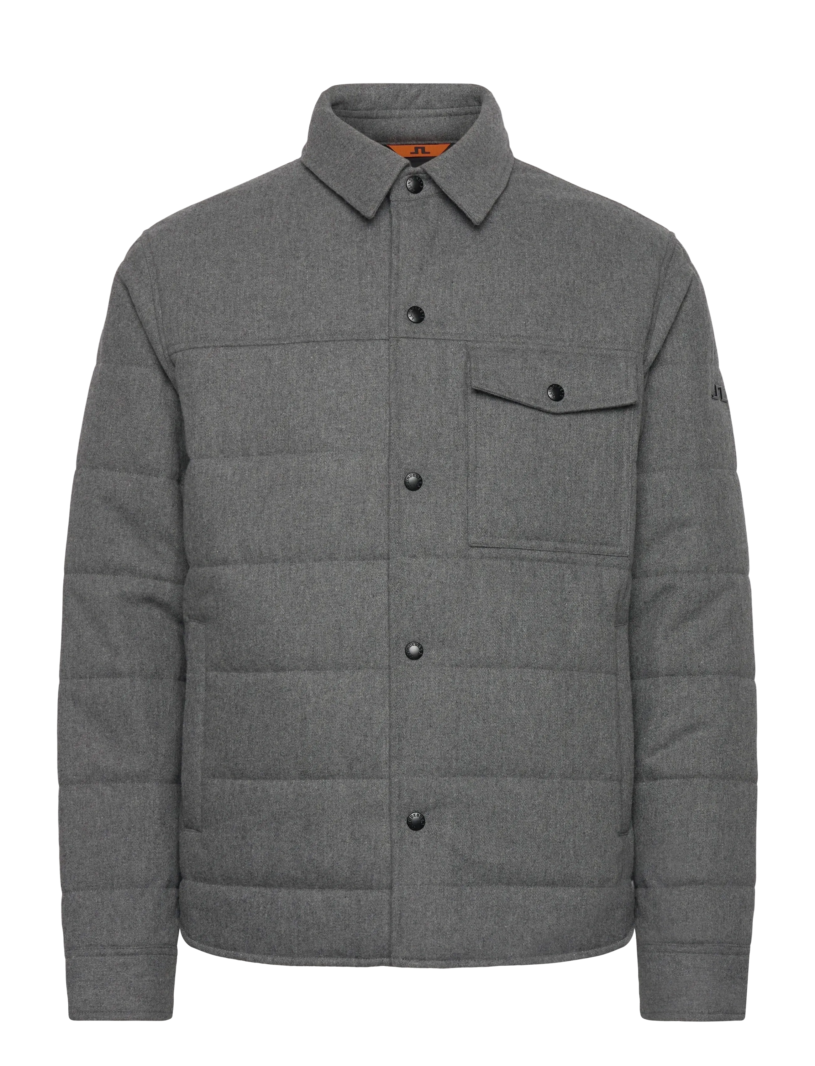 Nelson Padded quilt overshirt - DARK GREY MELANGE
