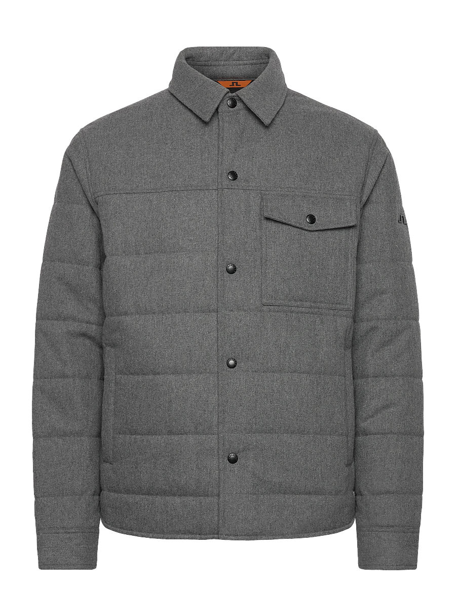 J. Lindeberg - Nelson Padded quilt overshirt - fodrade jackor - dark grey melange - 1