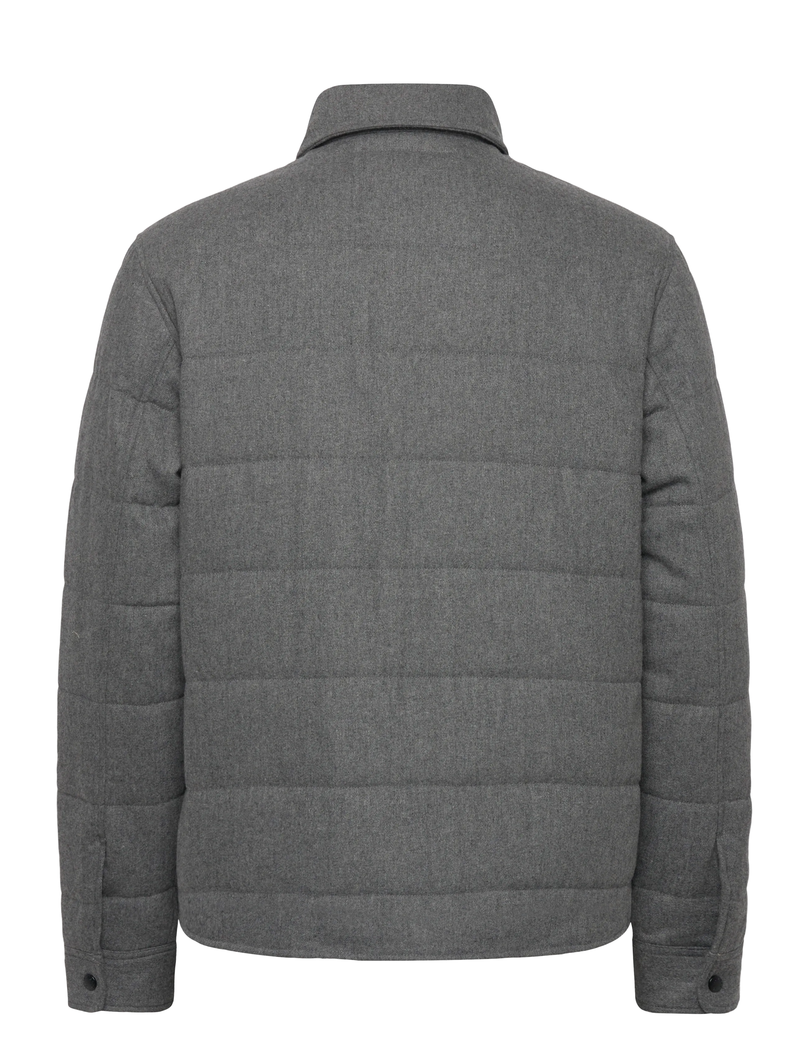 J. Lindeberg - Nelson Padded quilt overshirt - forede jakker - dark grey melange - 2