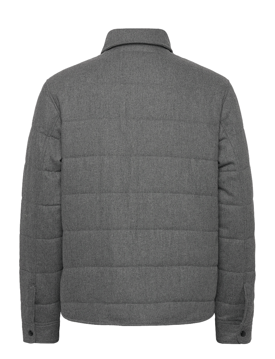 J. Lindeberg - Nelson Padded quilt overshirt - forede jakker - dark grey melange - 2