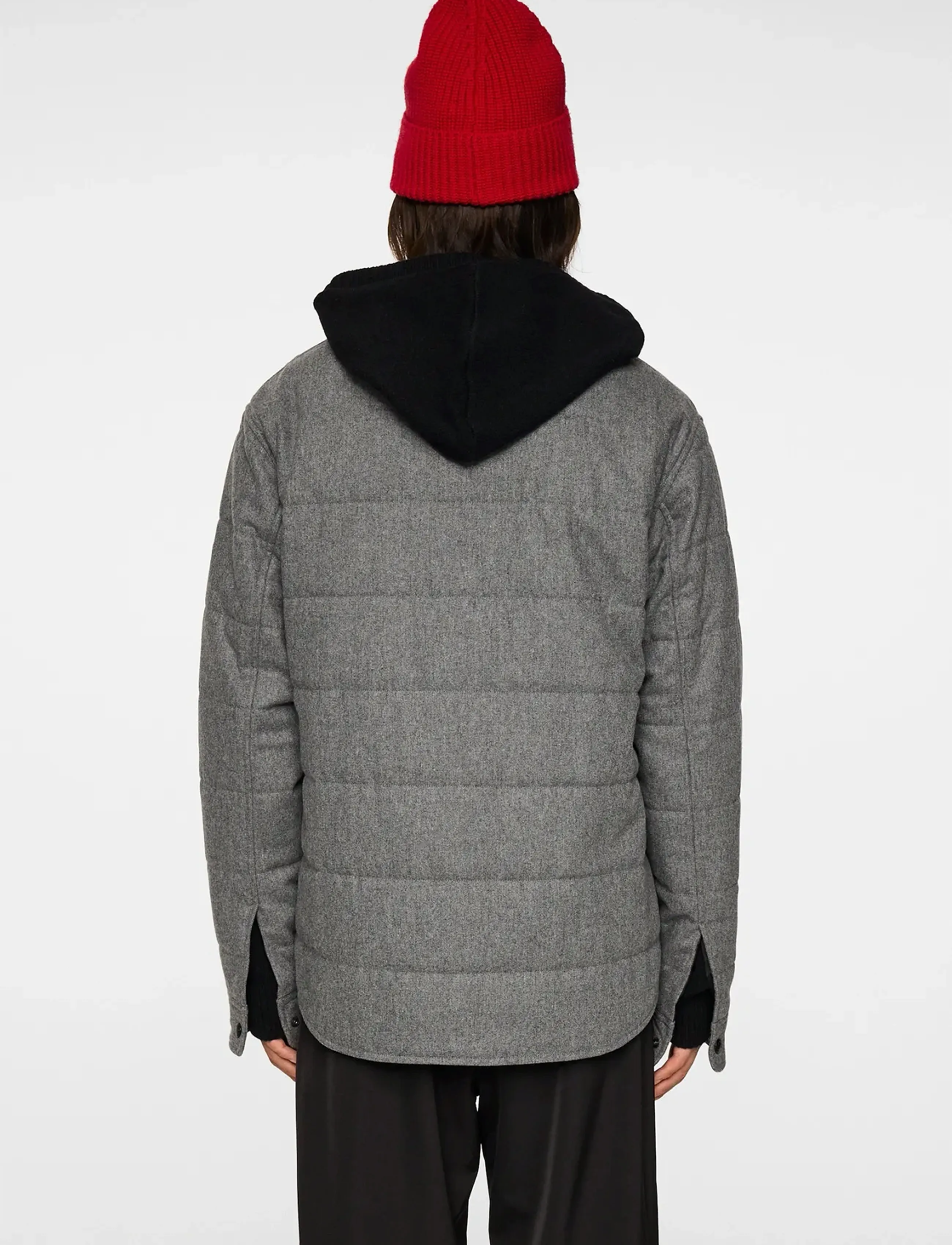 J. Lindeberg - Nelson Padded quilt overshirt - forede jakker - dark grey melange - 3