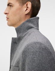 J. Lindeberg - Holger Melton Coat - winter jackets - mid grey melange - 4