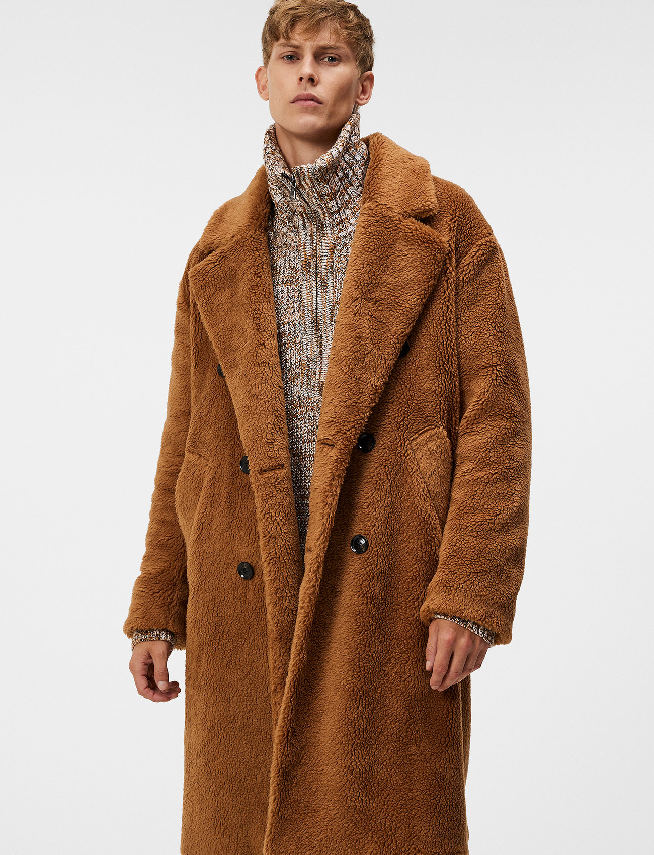 J. Lindeberg - Presley Pile Coat - winter jackets - chipmunk - 1