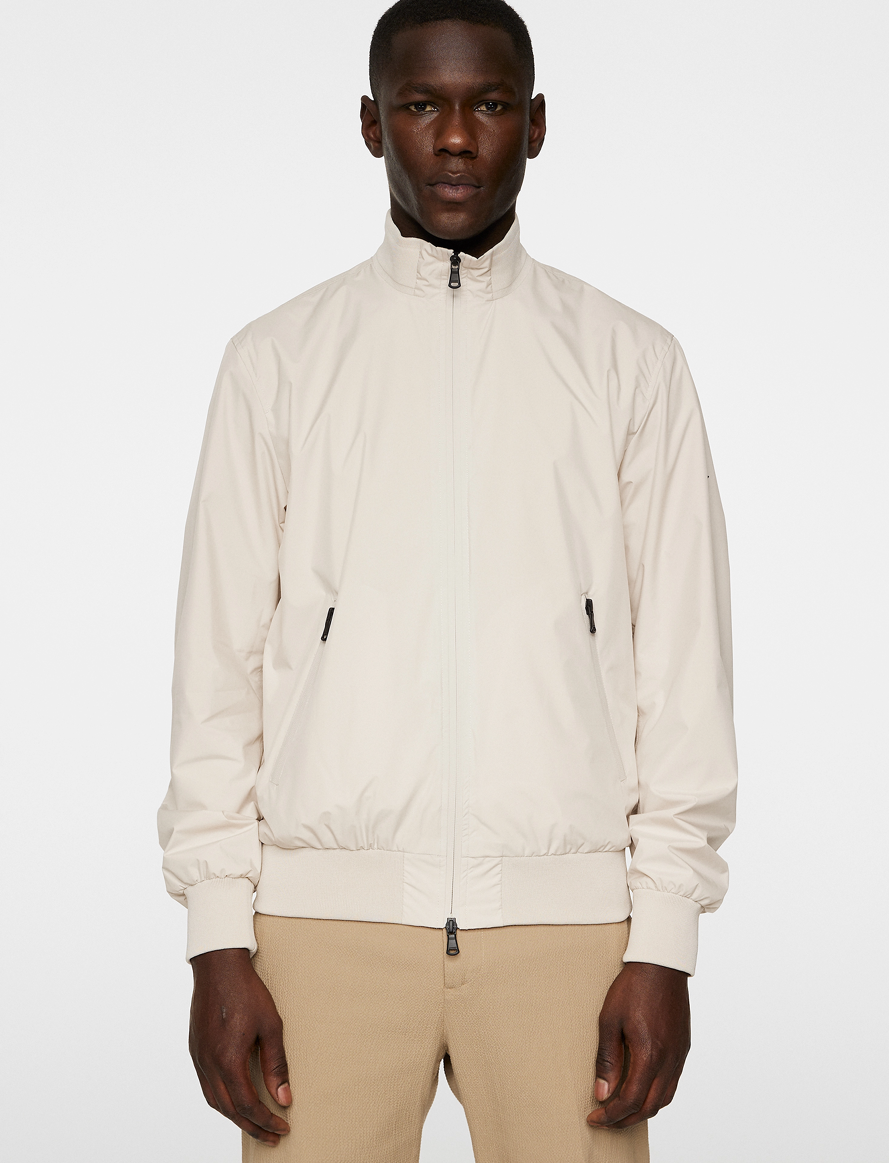J. Lindeberg Kevin 2L Bomber Jacket, M, Jackets, Creme - Männerswear