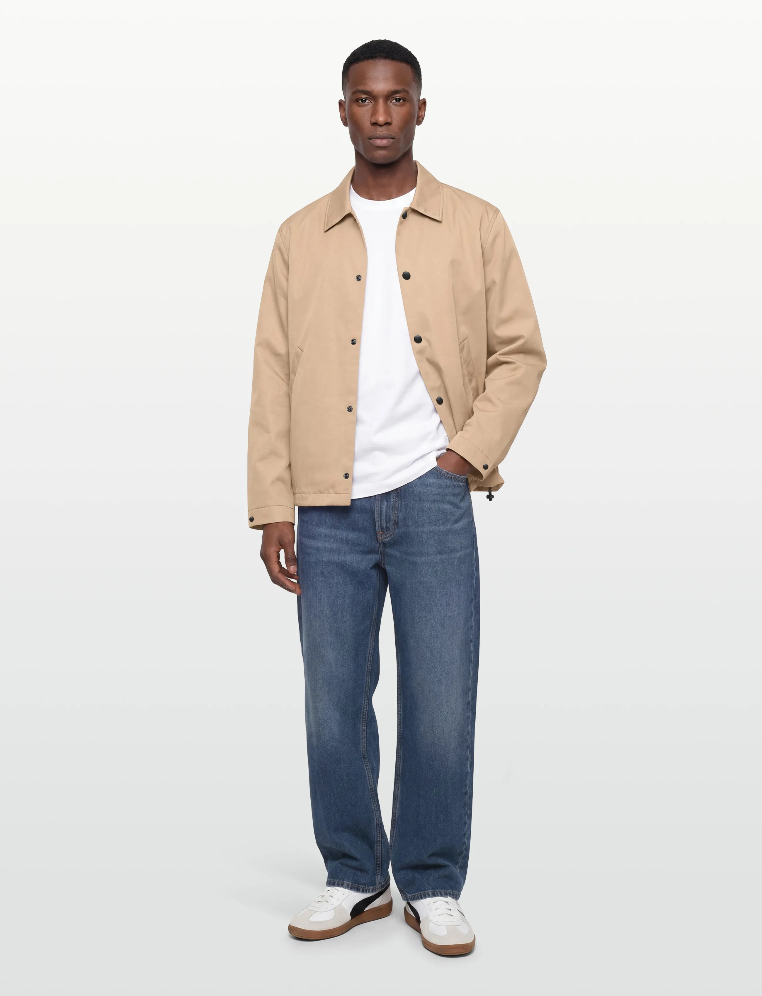 J. Lindeberg Frazer Coach Jacket, M, Jackets, Beige - Light Männerswear