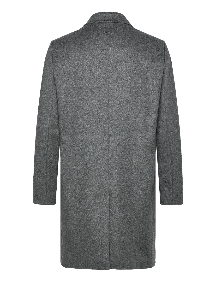 J. Lindeberg - August Melton Cashmere Coat - wool coats - dark grey melange - 2