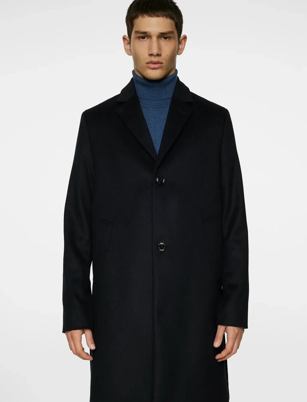 J. Lindeberg - August Melton Cashmere Coat - wollmäntel - jl navy - 0