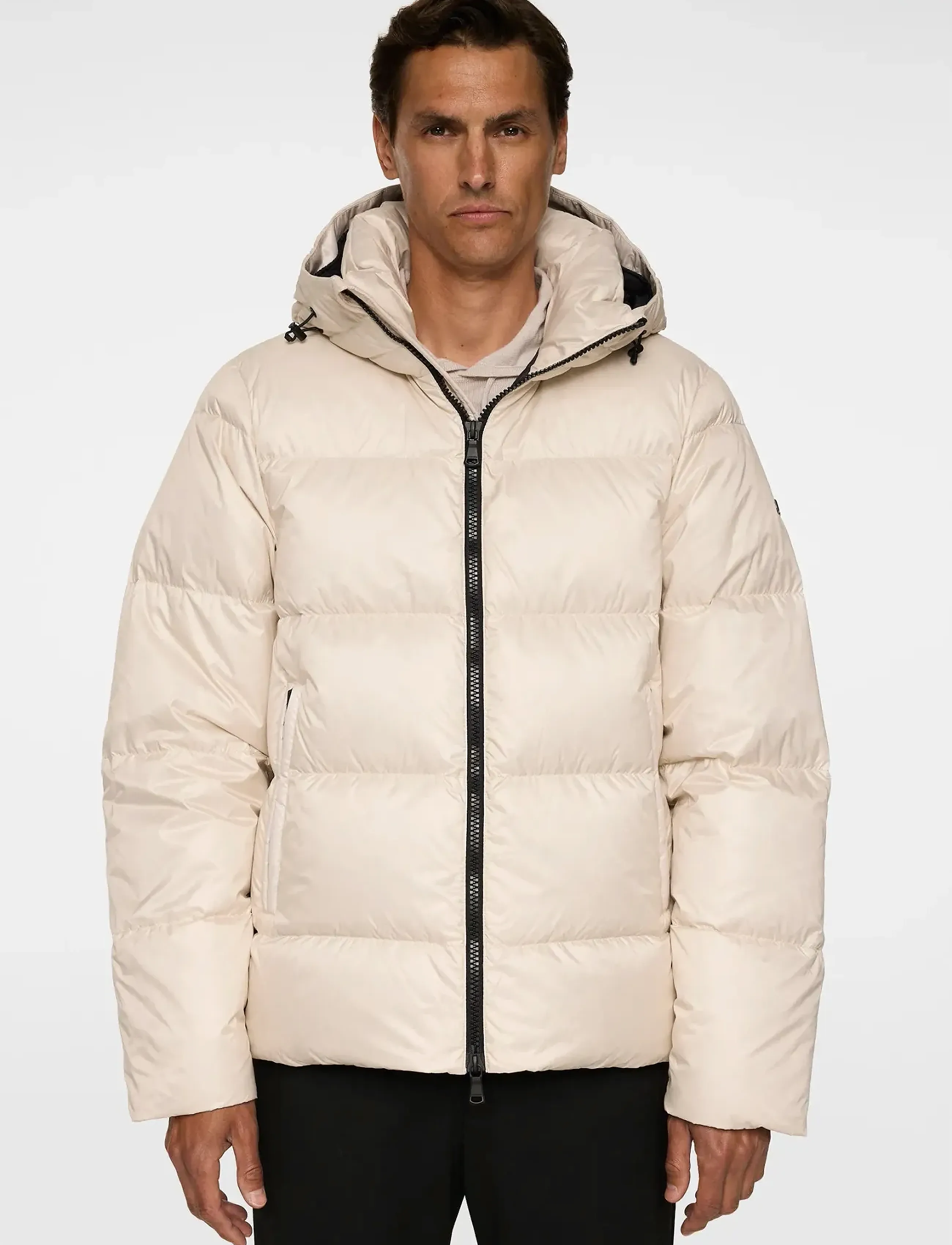 J. Lindeberg Daryl Down Jacket, L, Jackets, Creme - Padded Männerswear