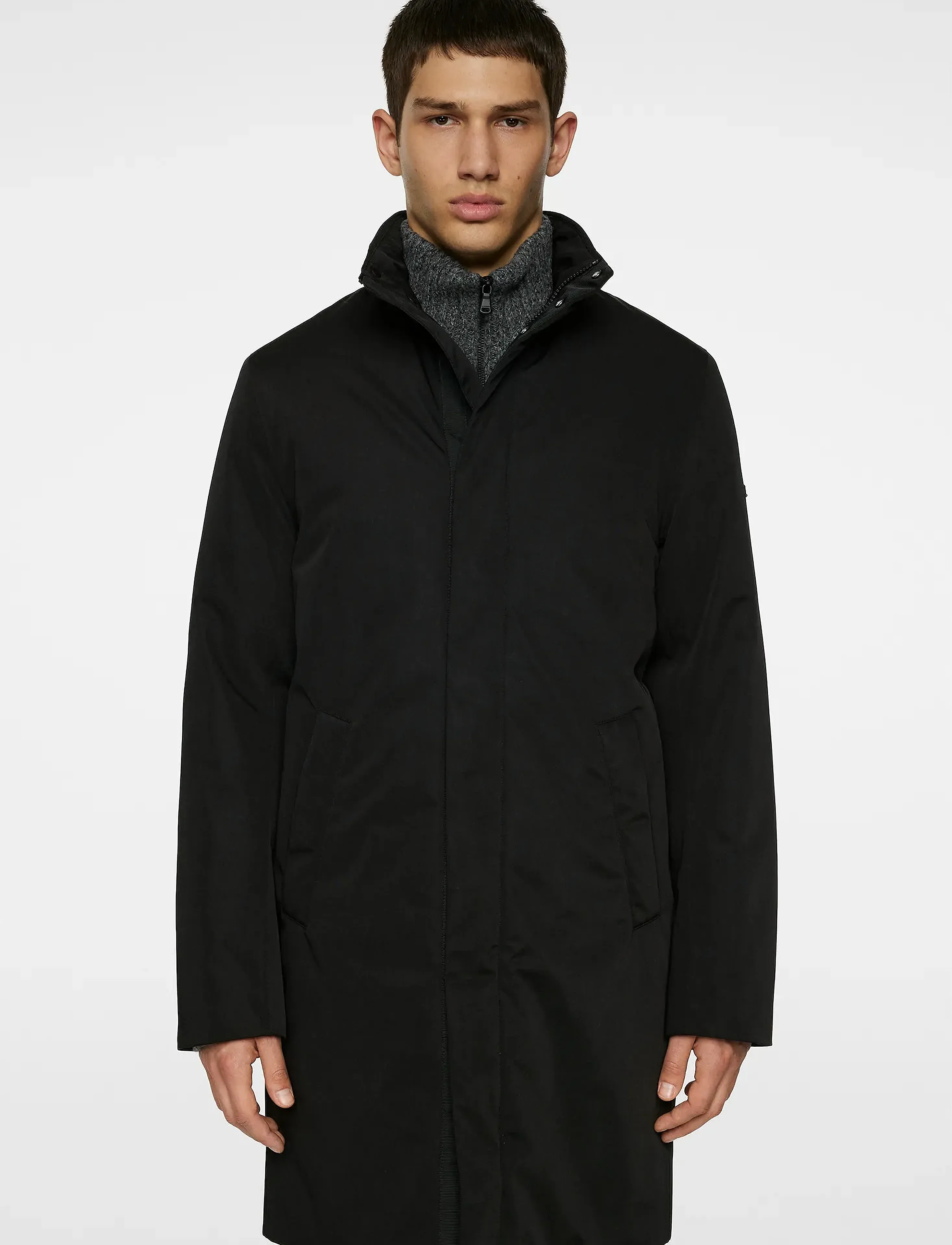 J. Lindeberg Hassan 2L Padded Coat, L, Black, Frakker > Lette Frakker, Herre