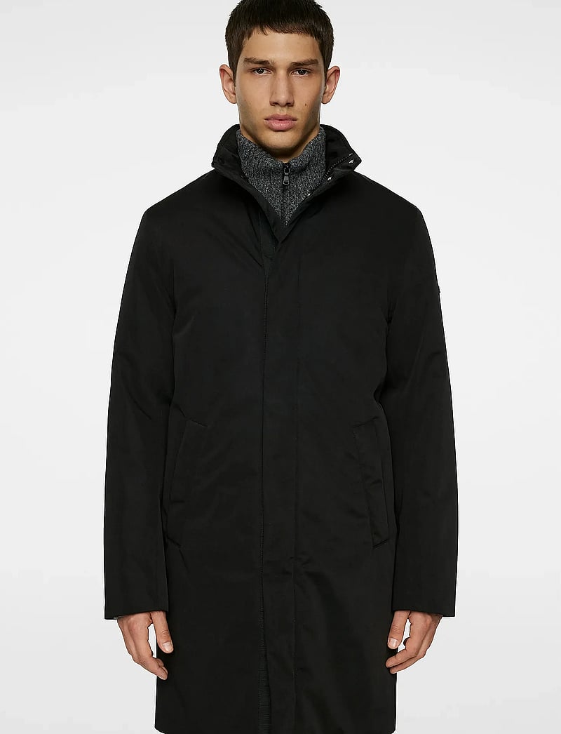 J. Lindeberg - Hassan 2L Padded Coat - kevyet päällystakit - black - 0