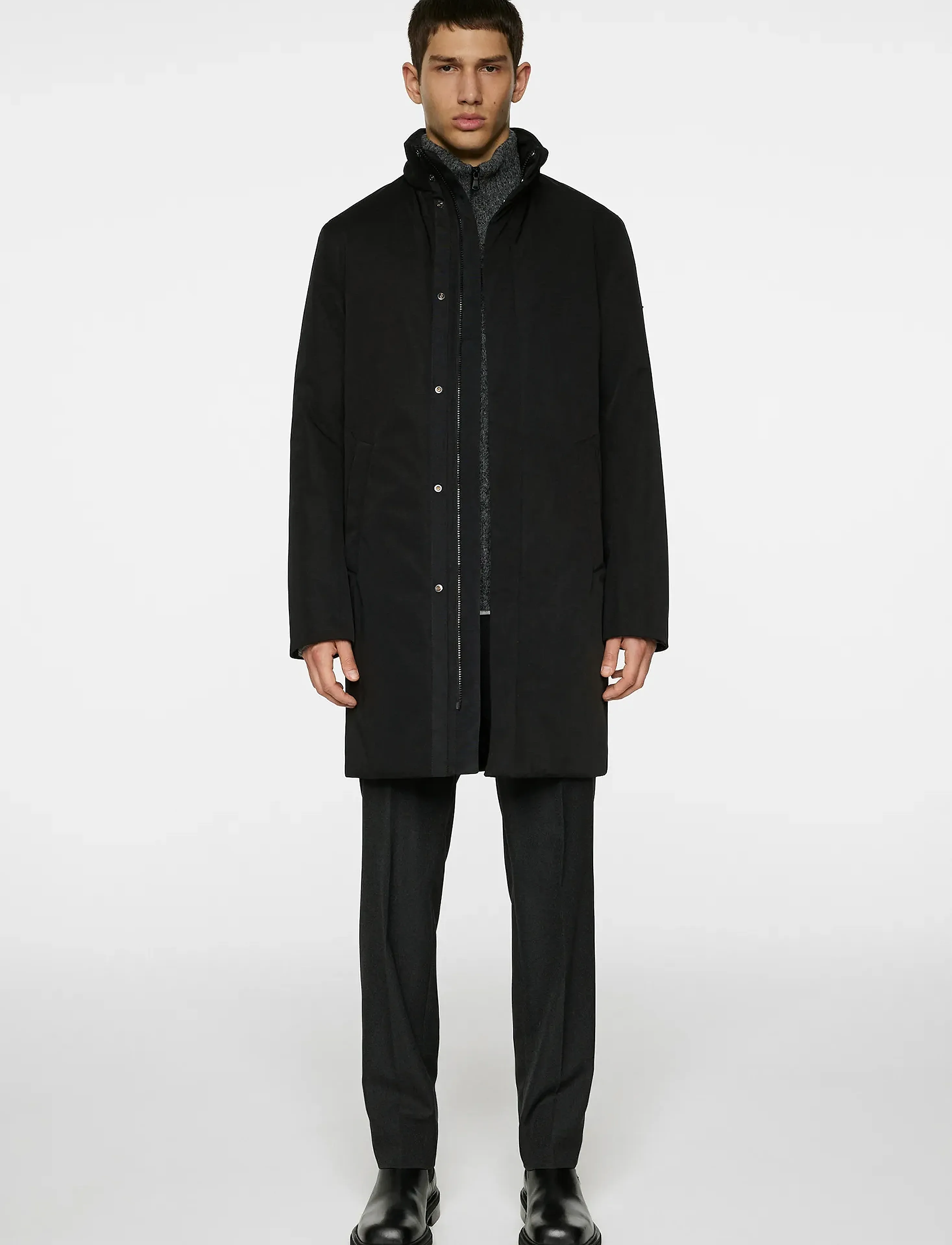 J. Lindeberg - Hassan 2L Padded Coat - tunna rockar - black - 5