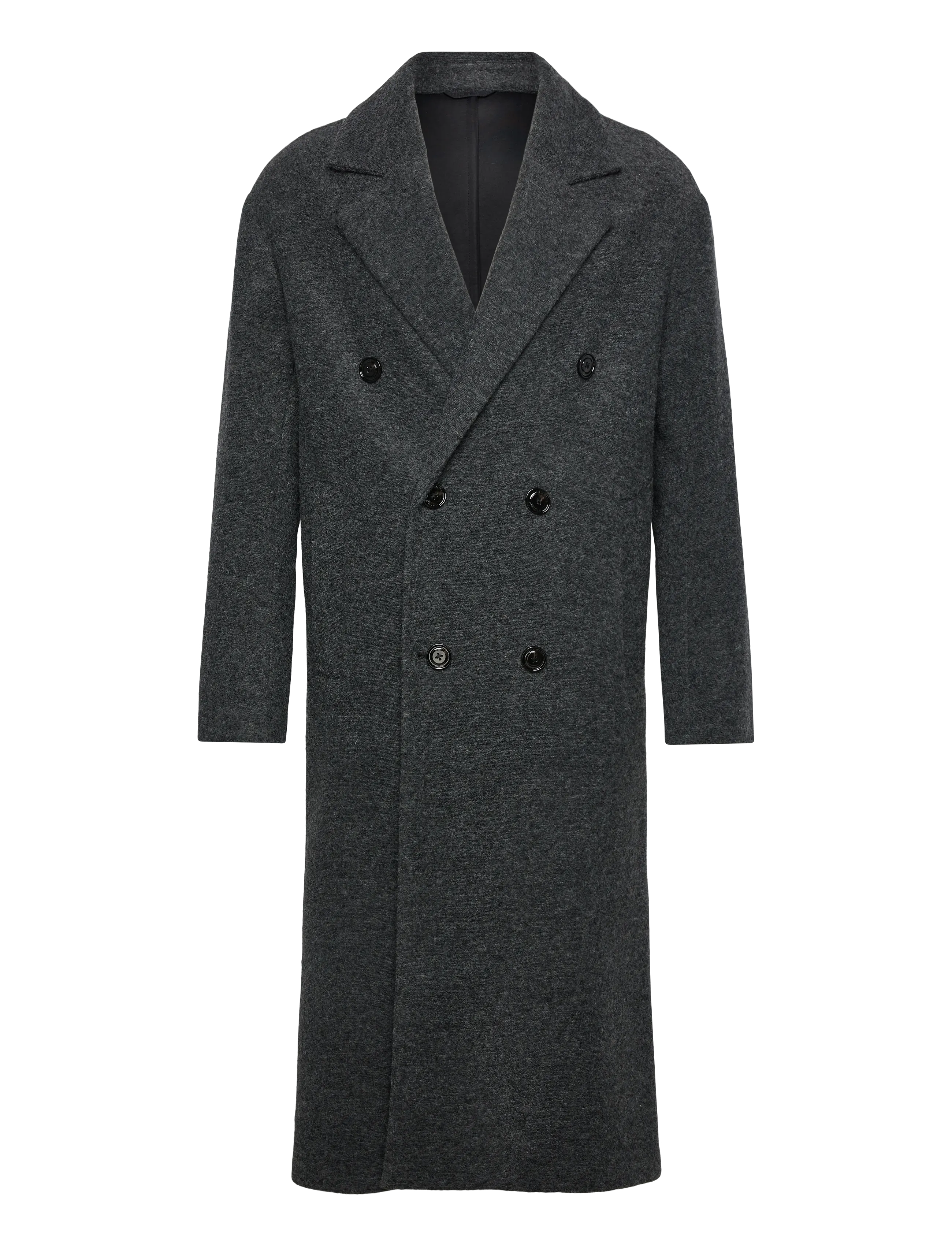 Willy Bonded Wool Coat - DARK GREY MELANGE