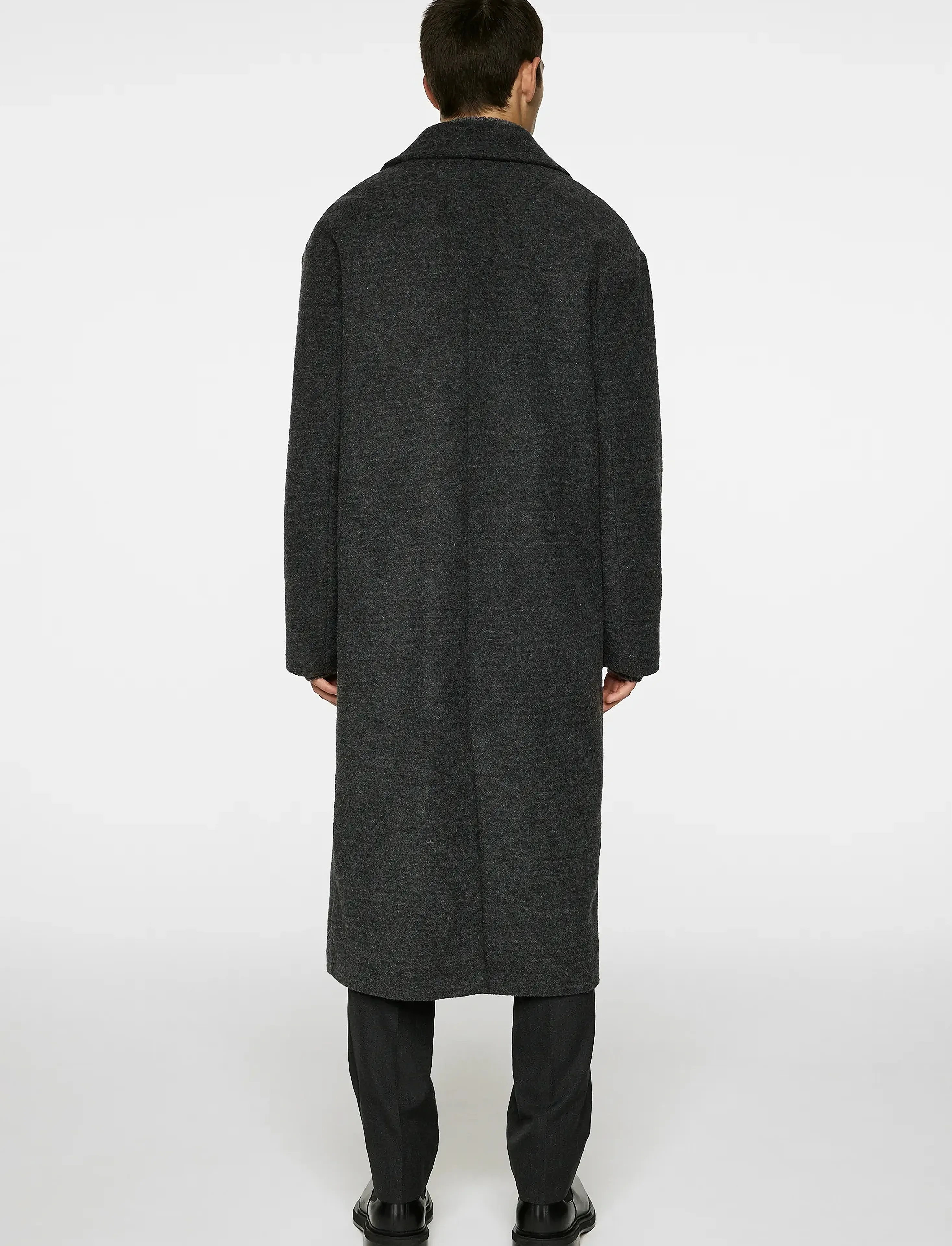 J. Lindeberg - Willy Bonded Wool Coat - wollmäntel - dark grey melange - 3