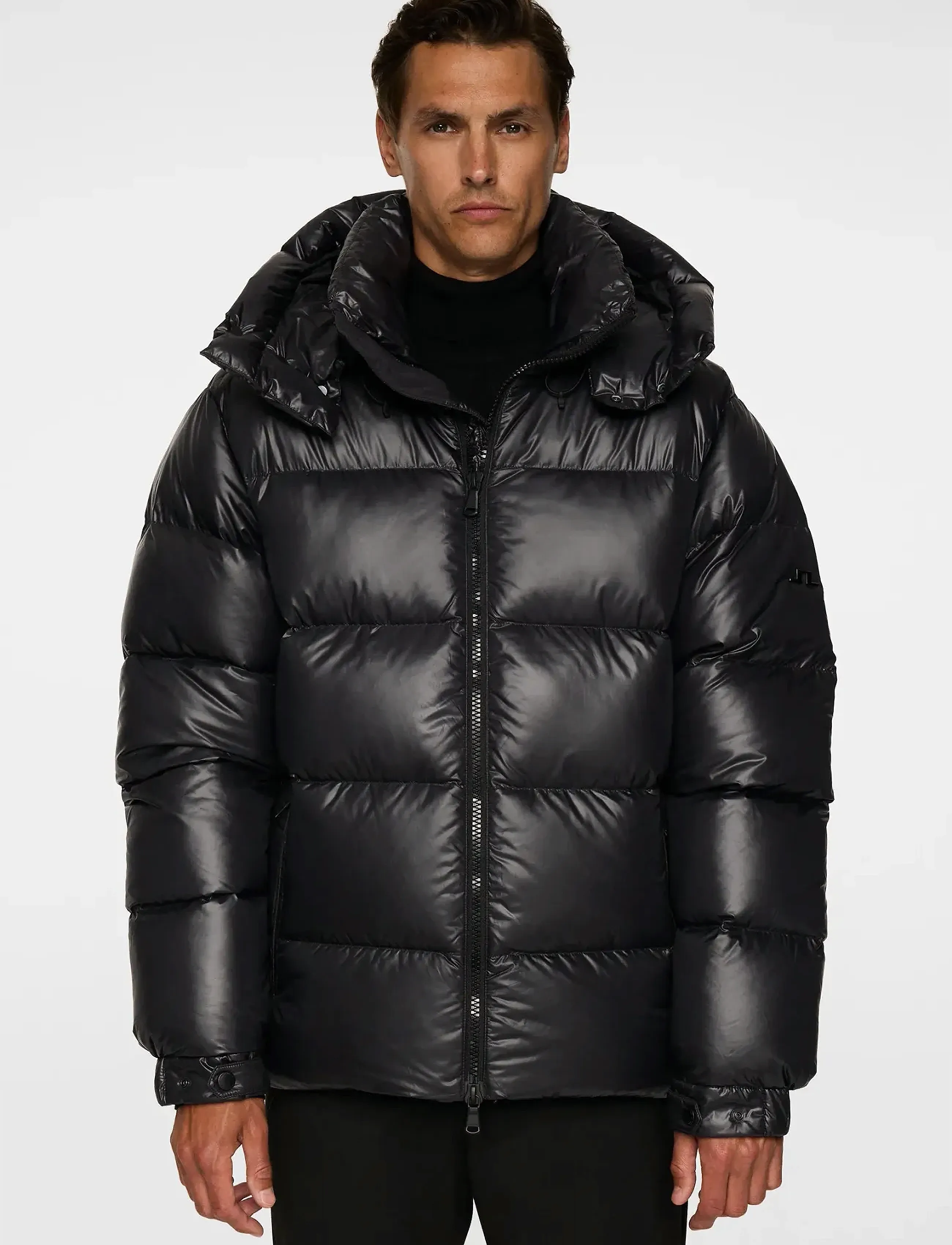 J. Lindeberg Creek Down Jacket, M, Jackets, Schwarz - Padded Männerswear