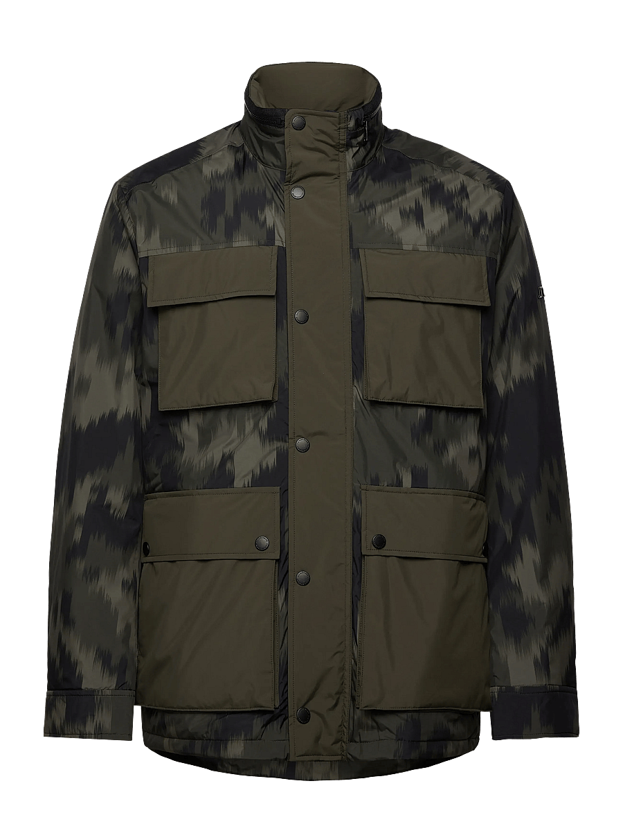 J. Lindeberg - Aiden 2L Padded Print Jacket - regnjakker - warp forest l - 0
