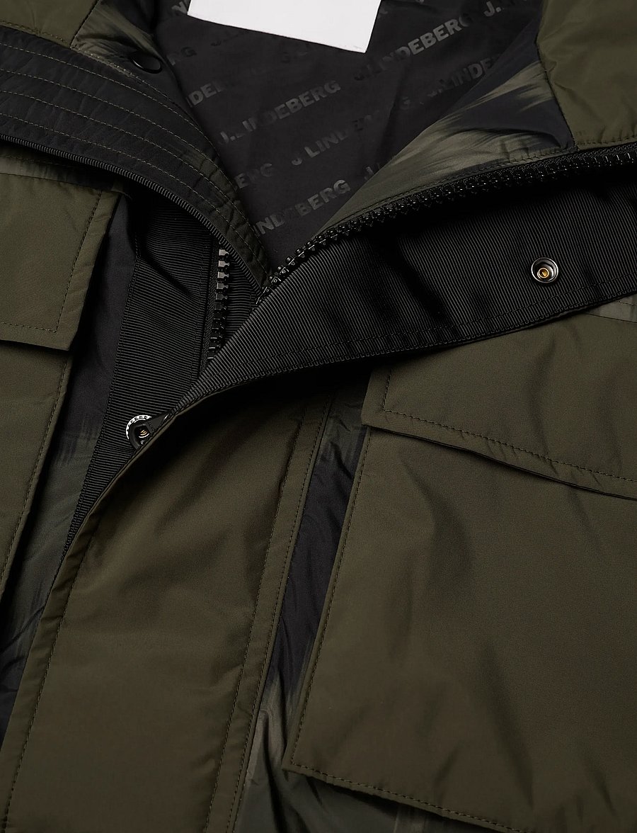 J. Lindeberg - Aiden 2L Padded Print Jacket - regnjakker - warp forest l - 3