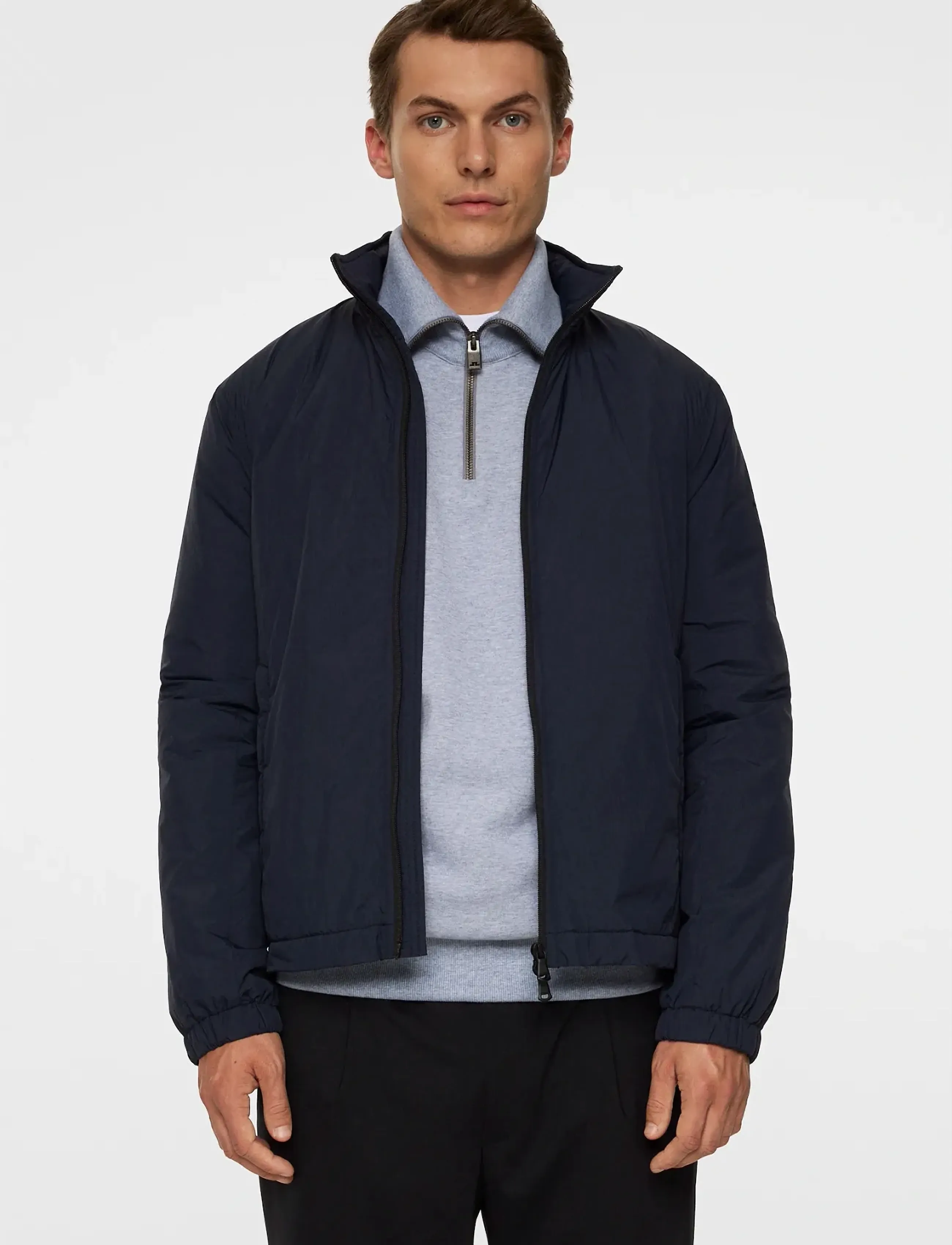J. Lindeberg Parrie Ligh Padd Pack Jkt, Mænd, Let Polstret Pakbar Jakke, Navy, Str: XXL