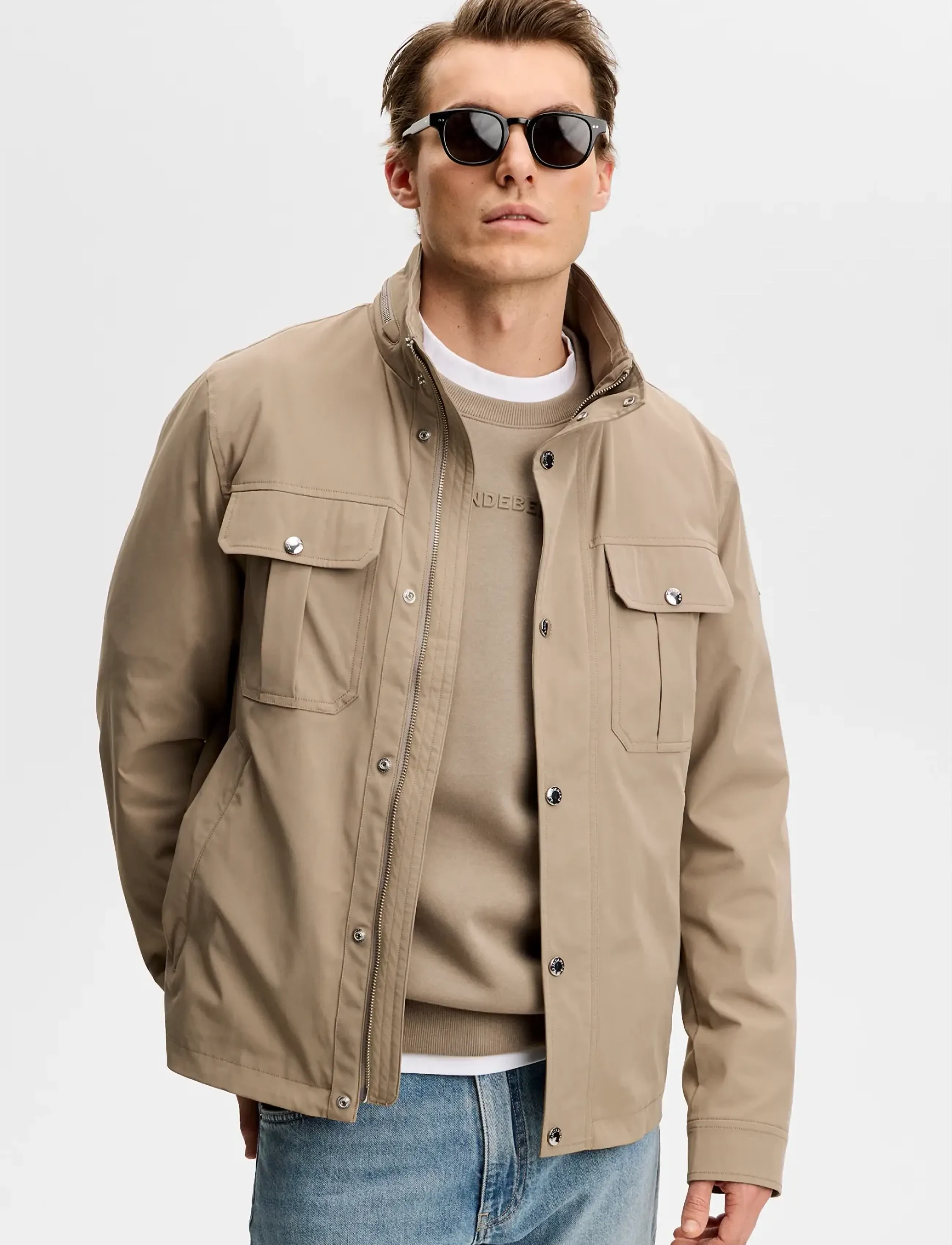 J. Lindeberg Bailey Recy Poly Jacket - Frühlingsjacken - BRINDLE / beige