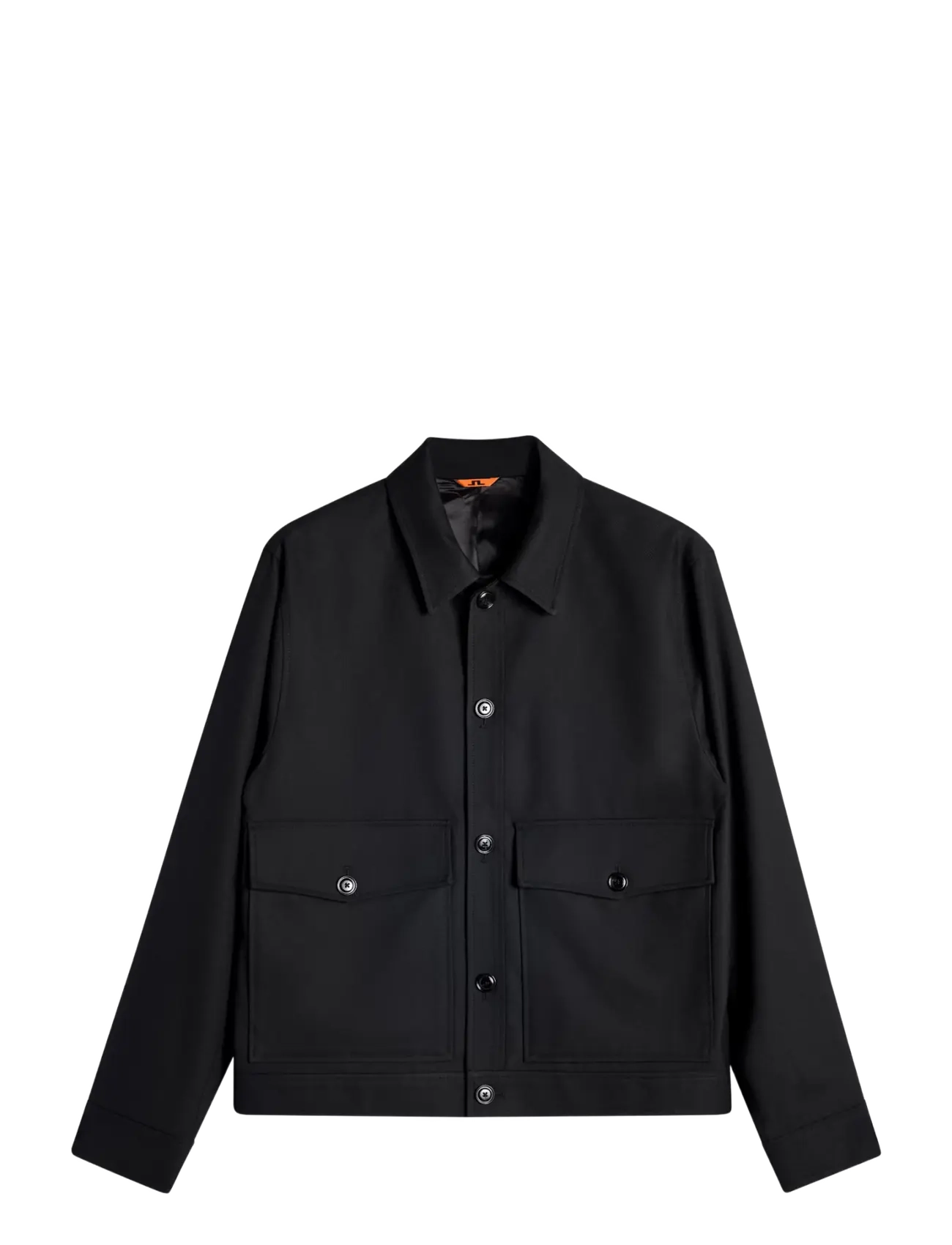 J. Lindeberg Jevin Brushed Twill Jacket - Riided - BLACK / black