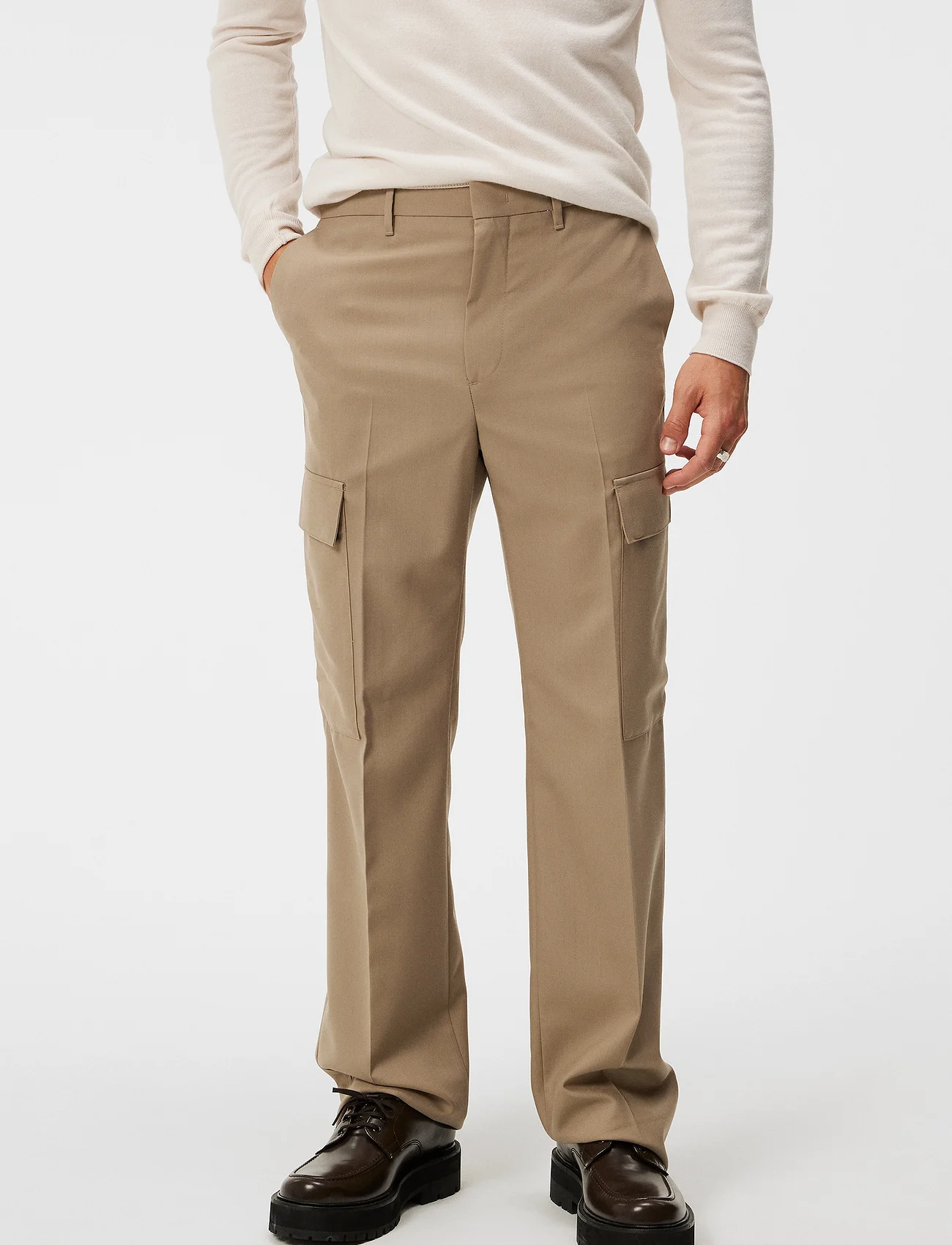 J. Lindeberg - Haij Wool Cargo Pants - „cargo“ stiliaus kelnės - butternut - 1