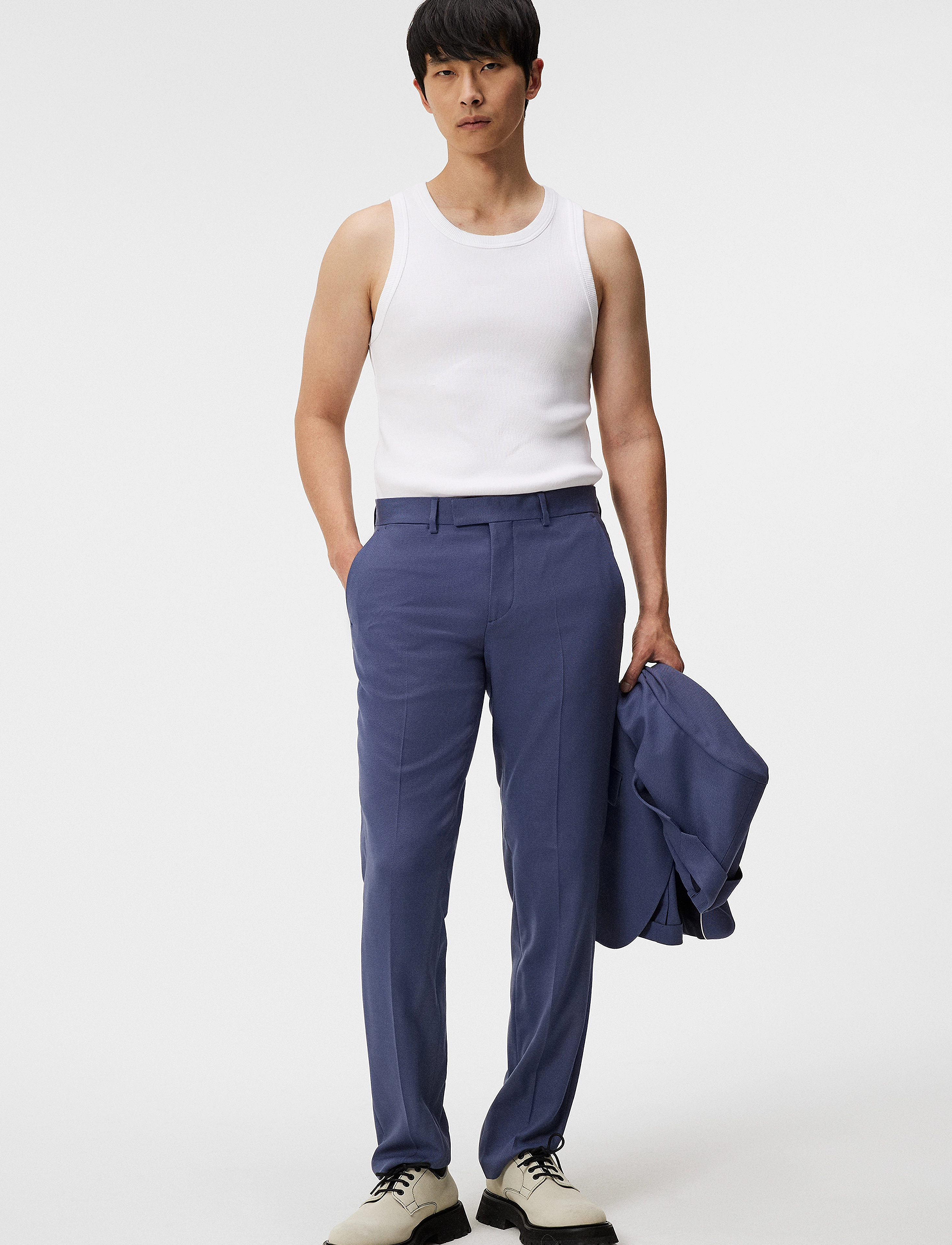 J. Lindeberg - Grant Stretch Twill Pants - blue melange - 4